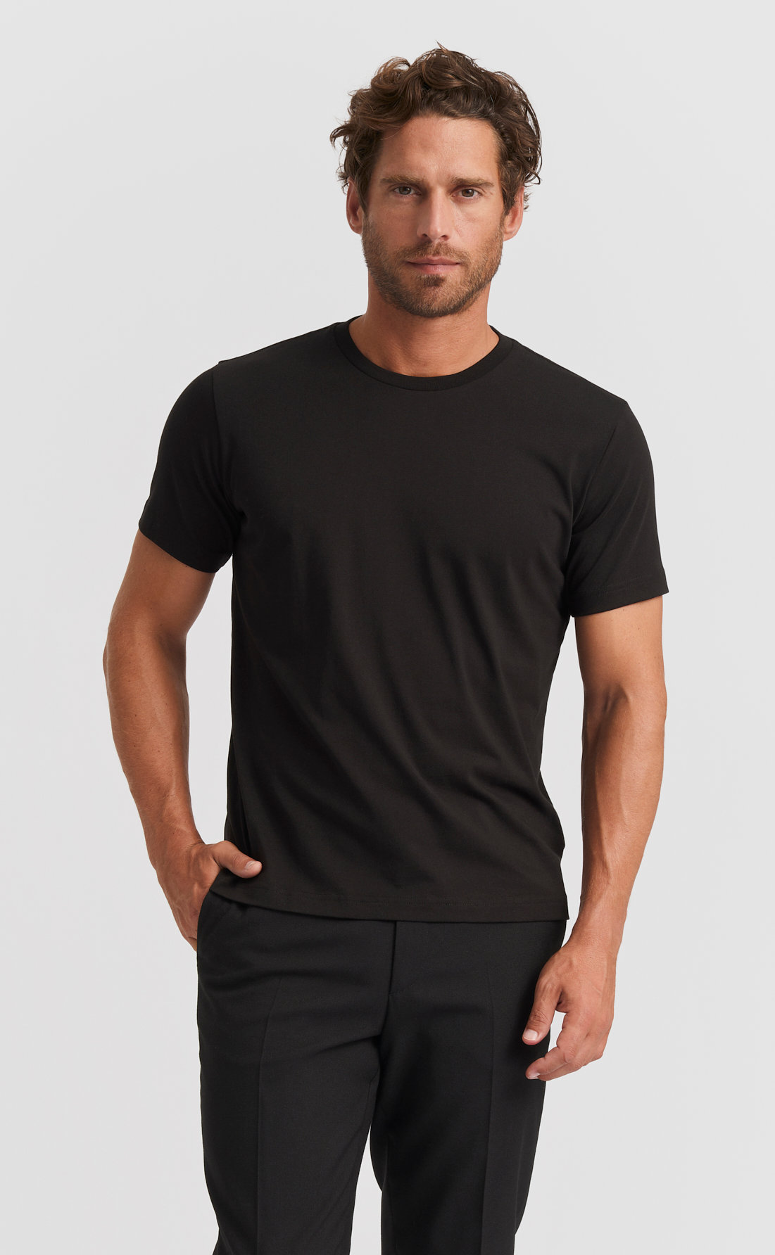 Black fitted shirts online