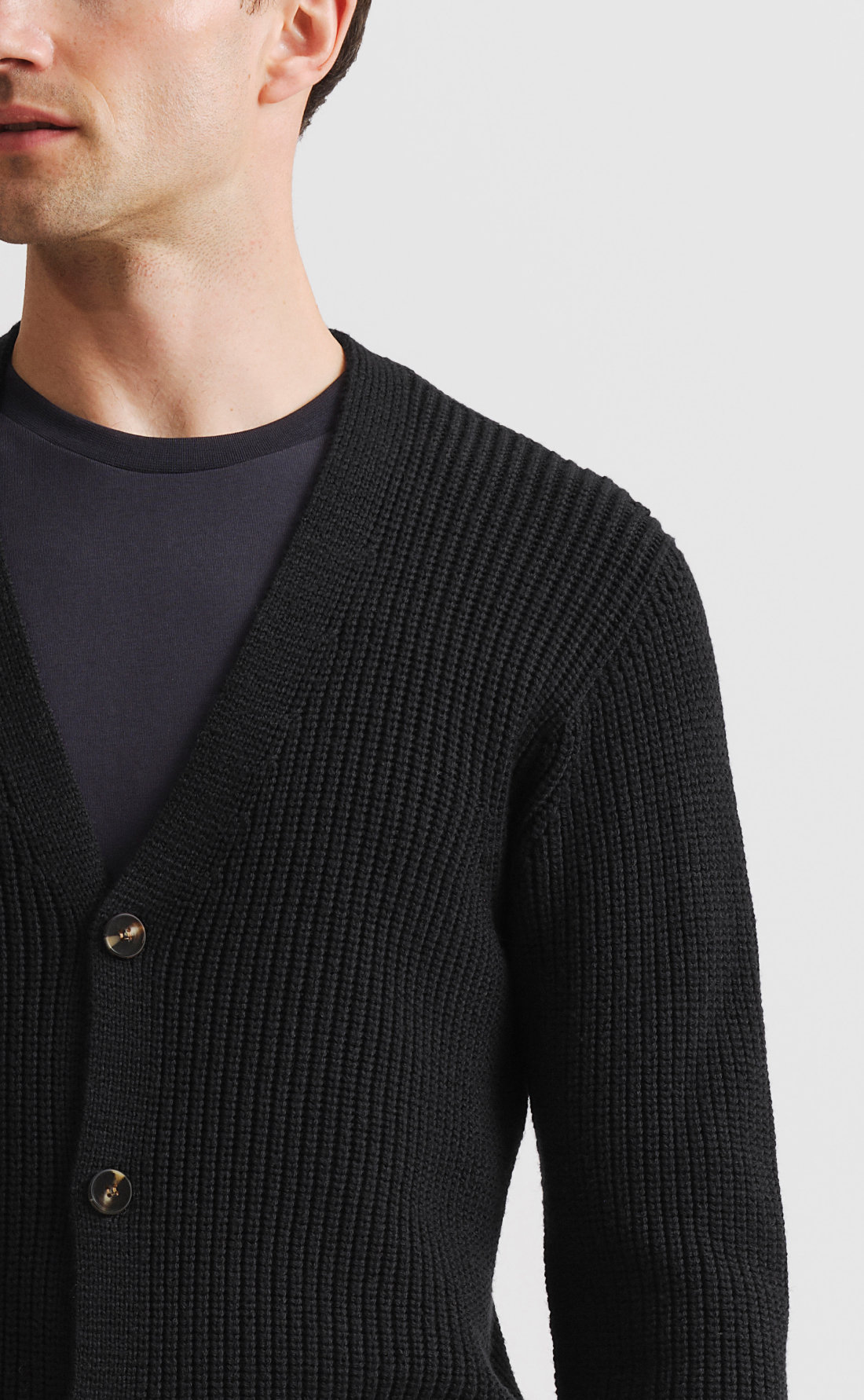 Custom Fitted Cardigan Black | Son of a Tailor