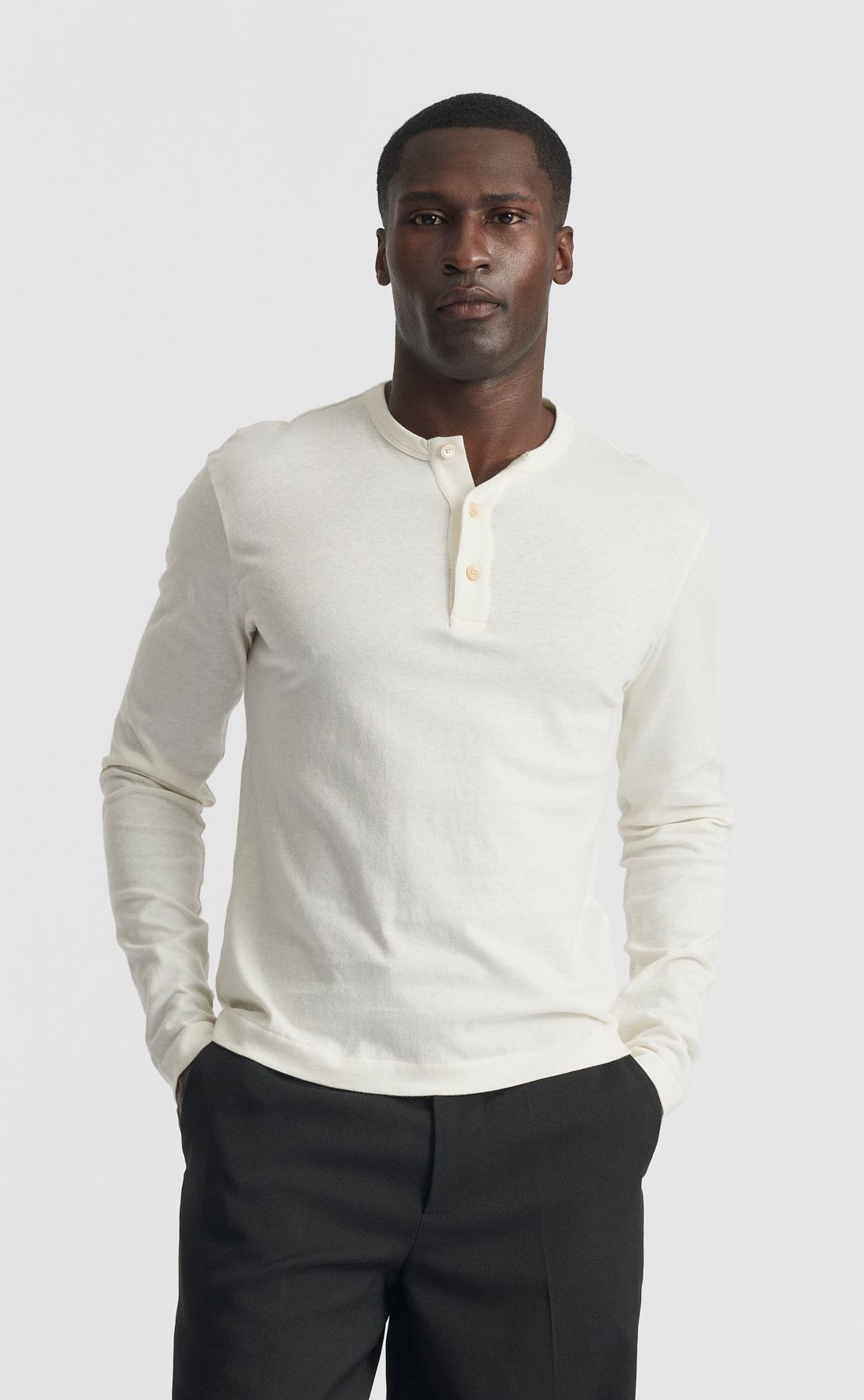 Custom Fitted Cashmere Henley Shirt