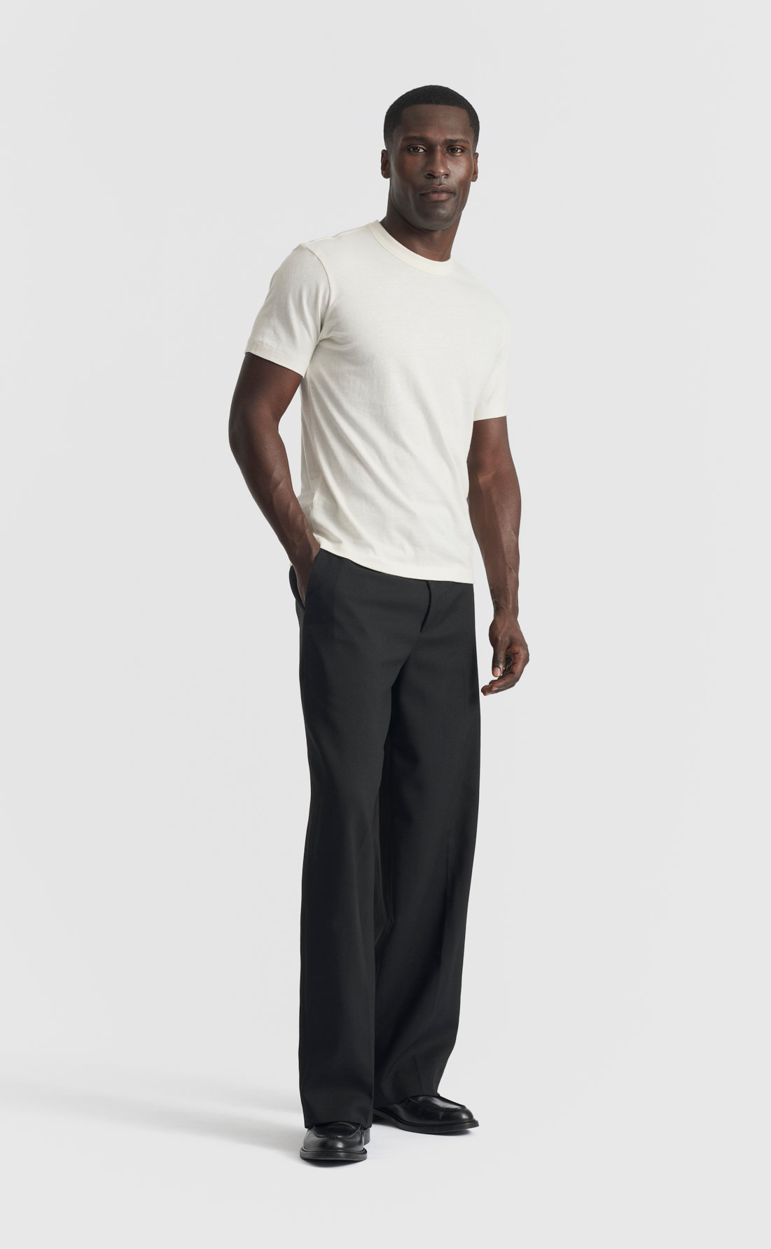 Cashmere T-Shirt in Snow White