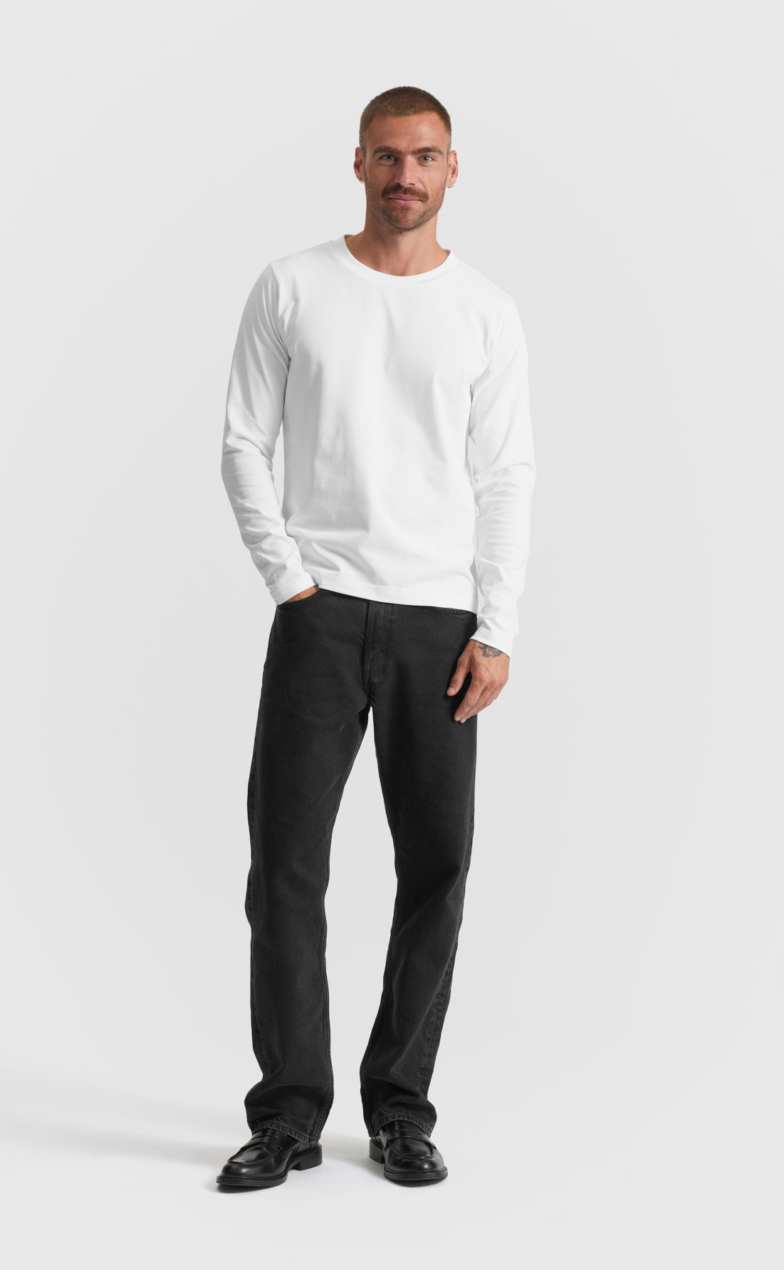 Extra Heavy Cotton T-Shirt / Long-sleeve - Extra Heavy Cotton T-Shirt / Long-Sleeve - White