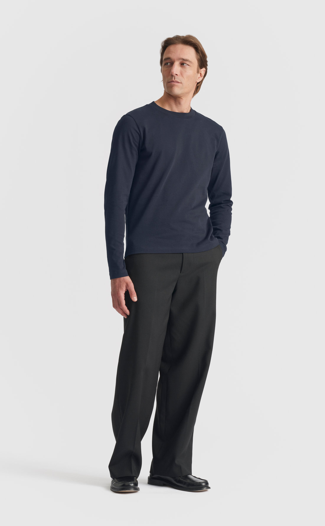 Cotton T-Shirt / Extra Heavy Weight / LS in Deep Blue