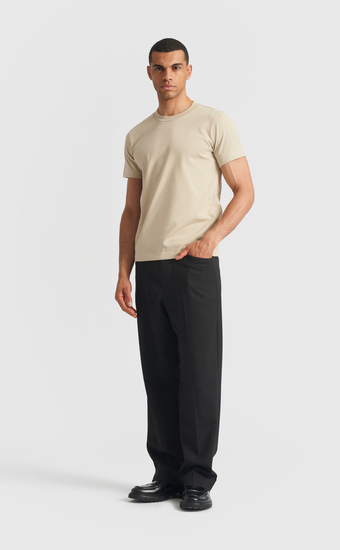Cotton T-Shirt / Extra Heavy Weight in Moss Grey