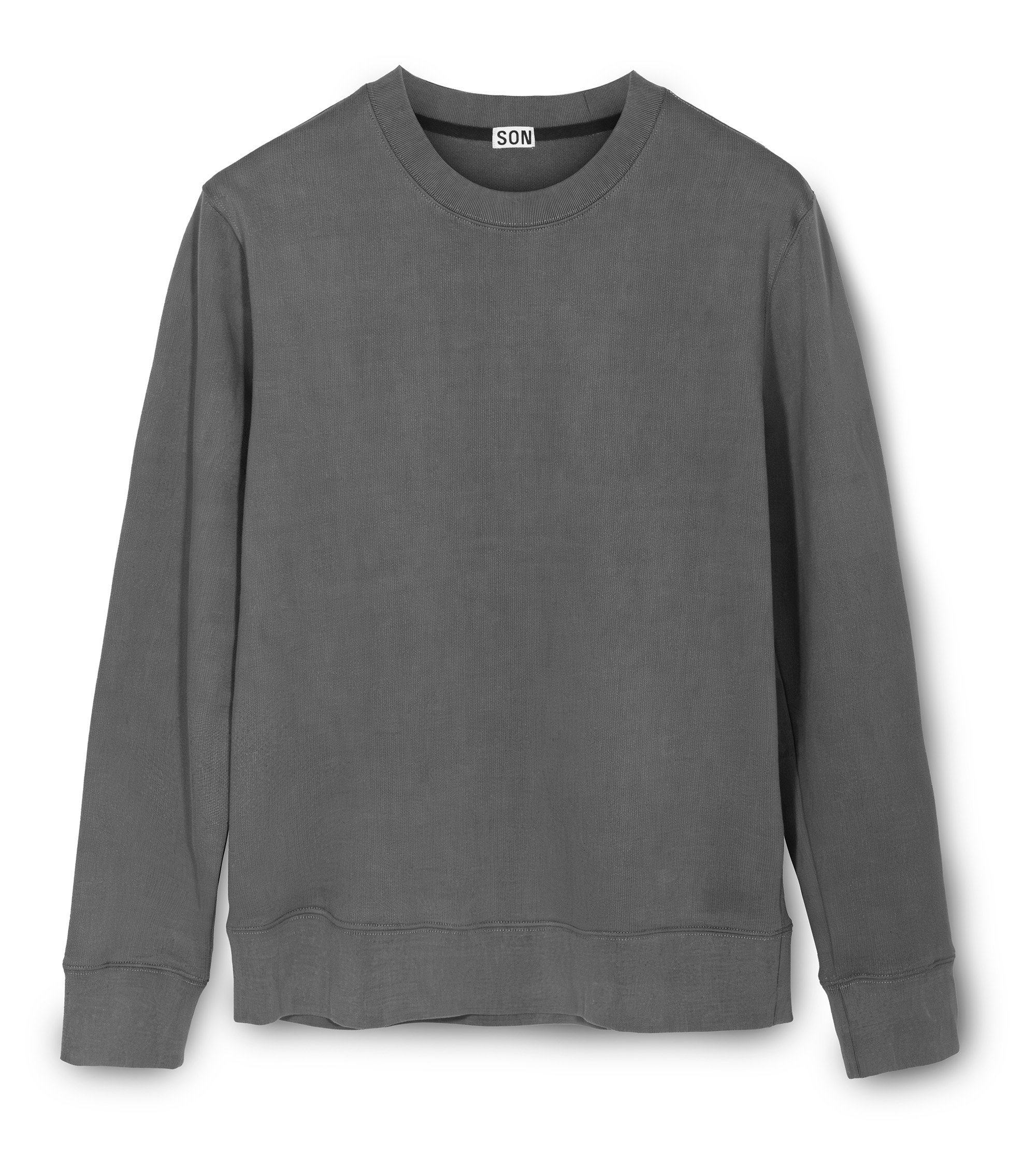 Custom Fitted Cotton Sweatshirt Dark Grey
