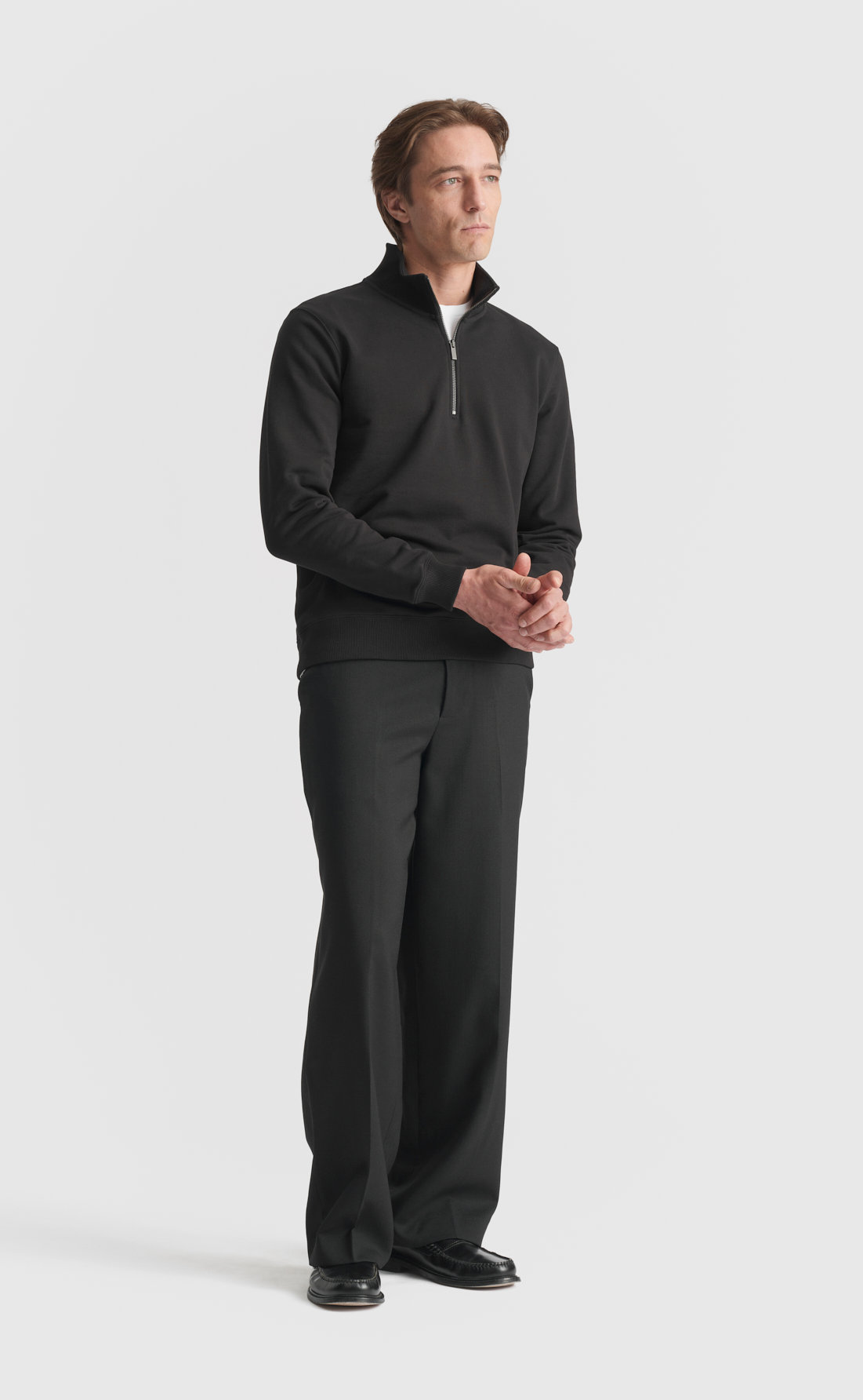 Half-Zip Sweatshirt in Black
