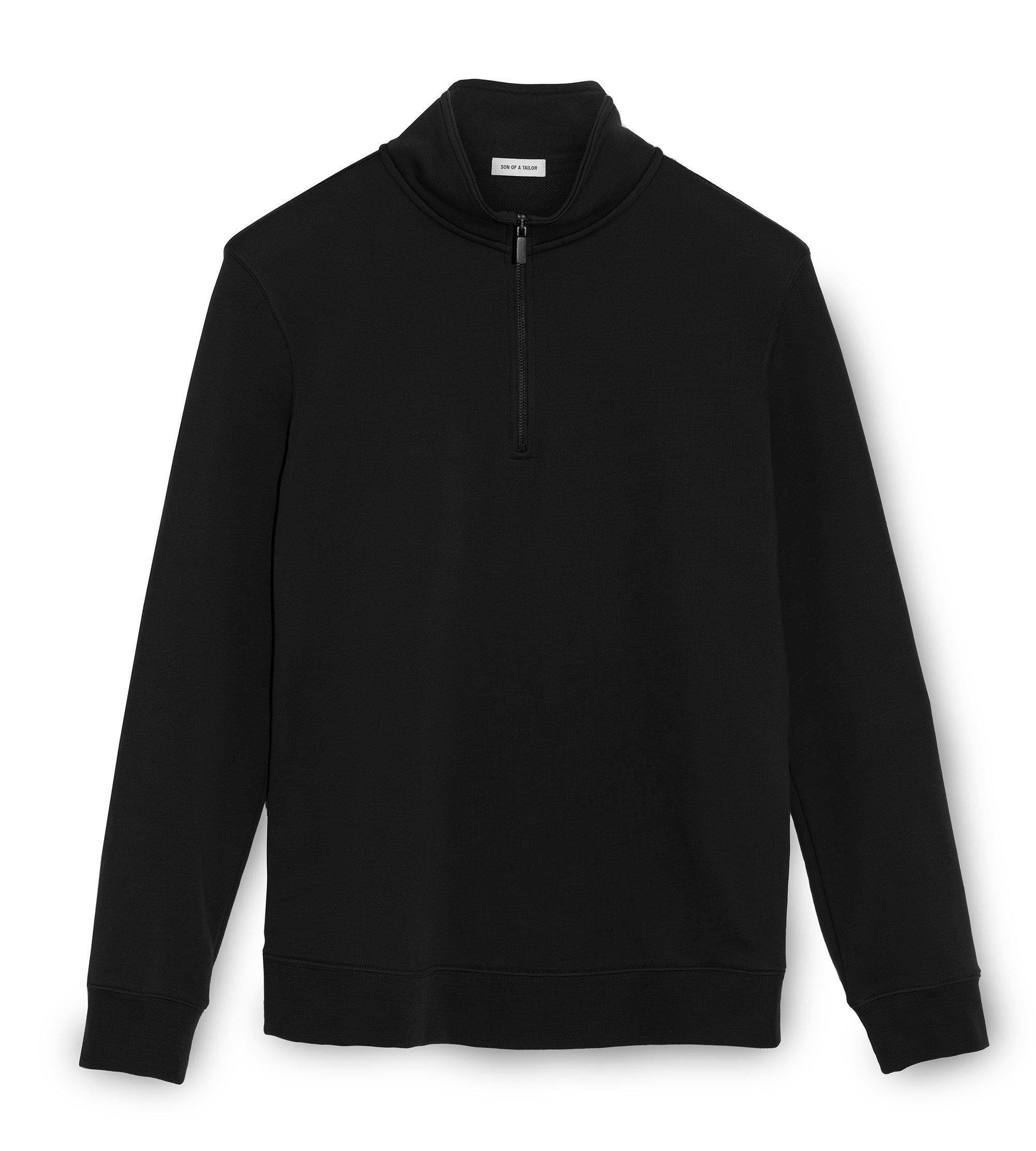 Black Half Zipper Sweatshirt