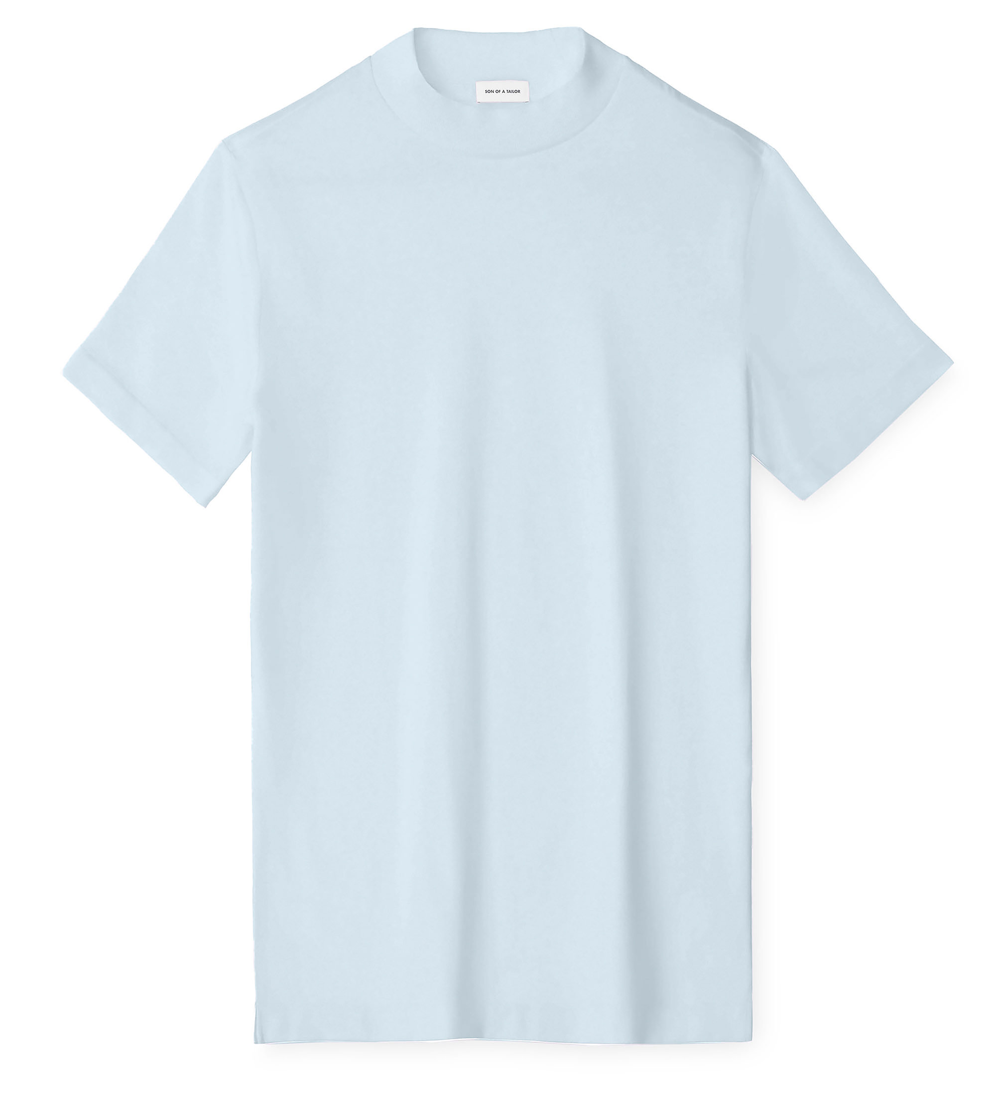 Custom Fitted Cotton Hi-Neck T-Shirt Ice Water