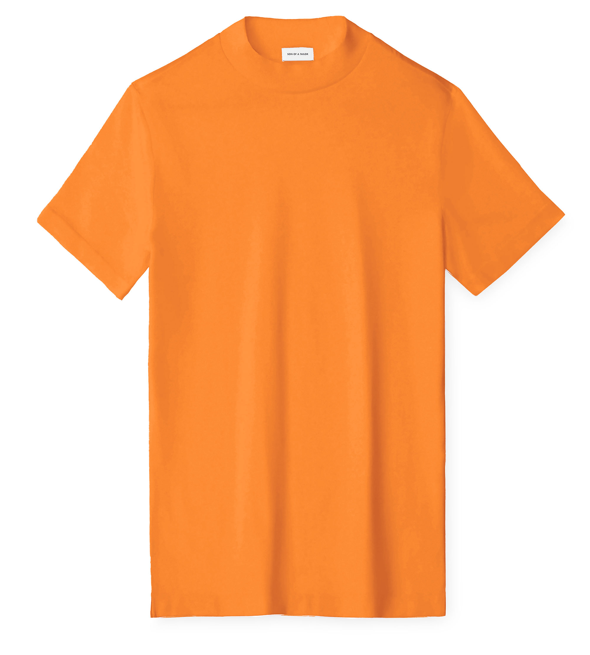 Custom Fitted Cotton Hi-Neck T-Shirt Russet Orange | Son of a Tailor