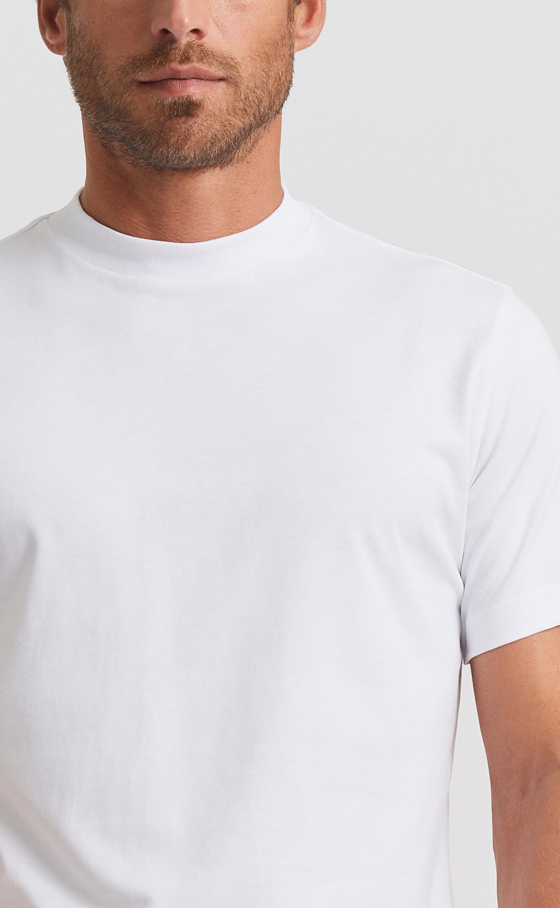 White Tshirt for Women High Crewneck Plain T Shirt 