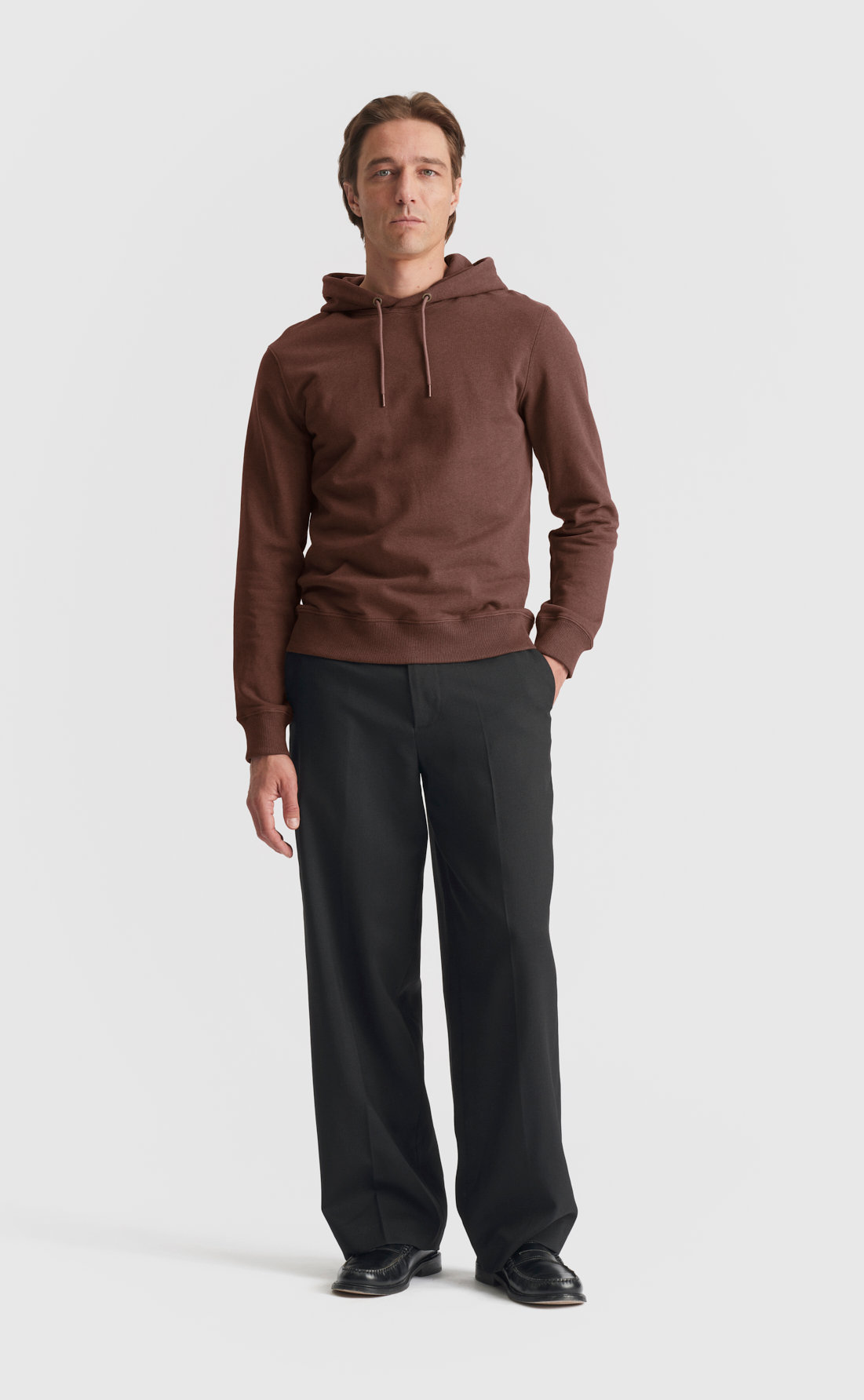 Cotton Hoodie in Mink