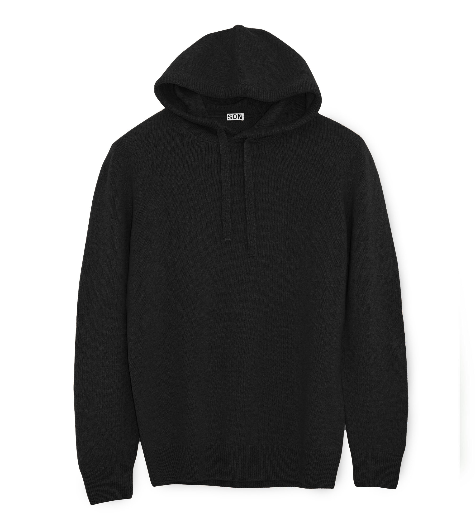 Black cashmere hood MM Black Cashmere Hoodie – MICHEL MEN main image 2
