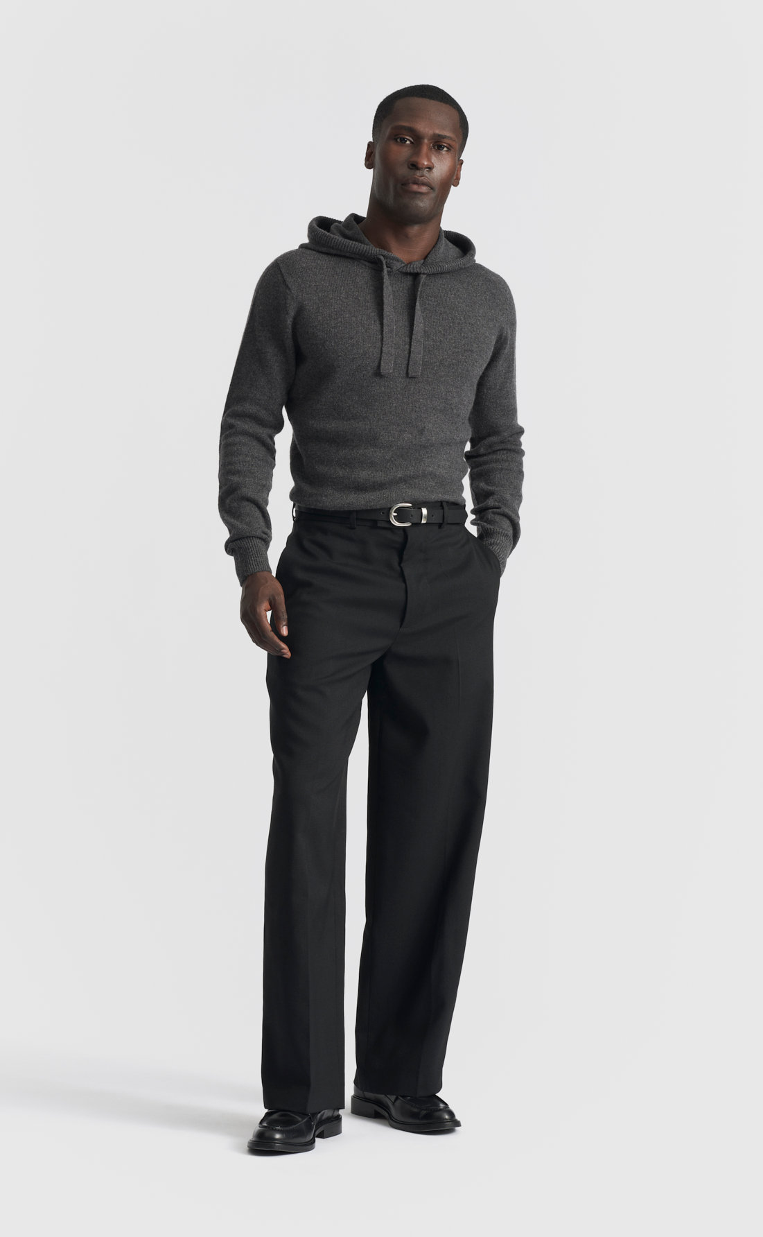 Cashmere Hoodie in Anthracite