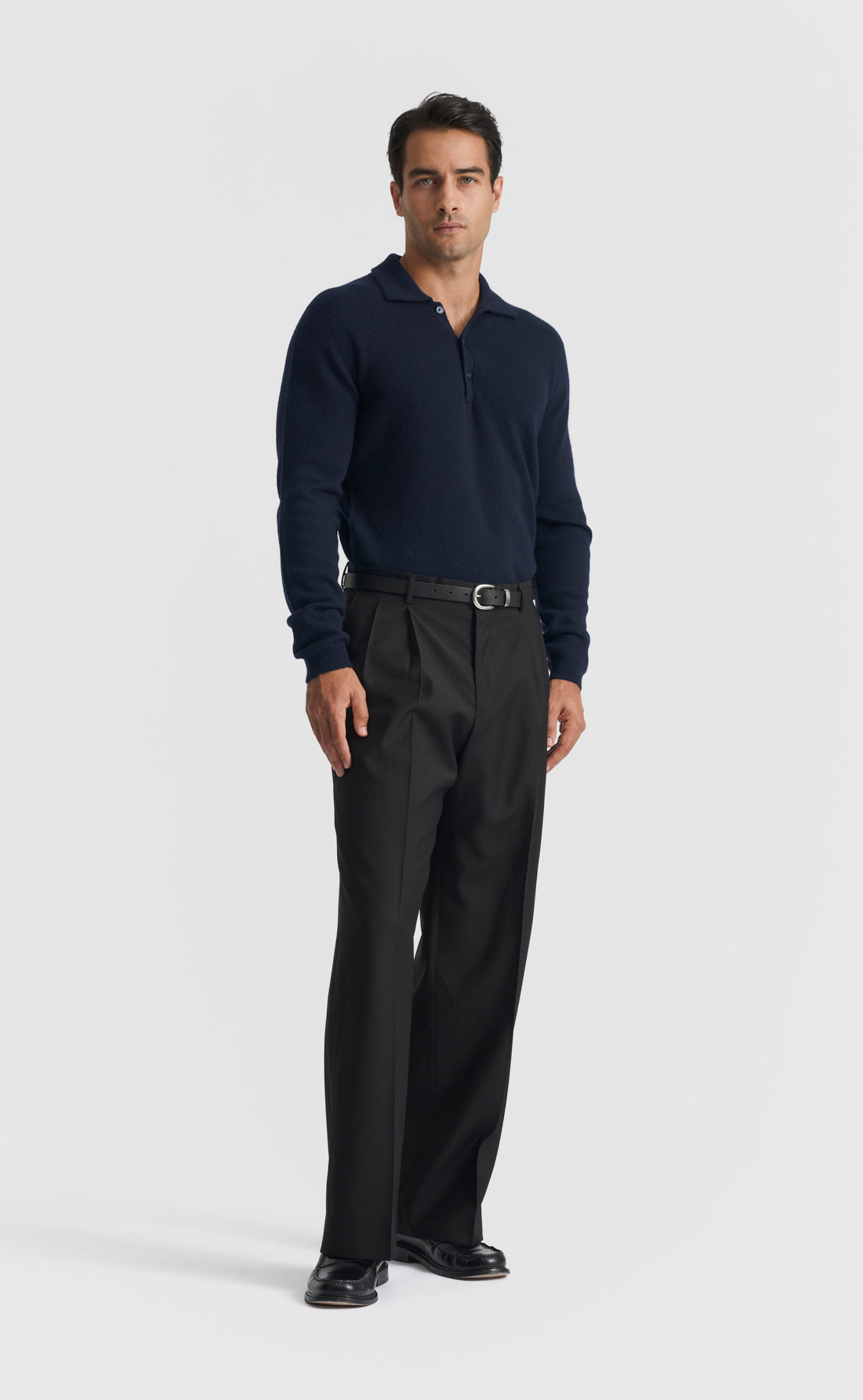 Cashmere Polo in Navy