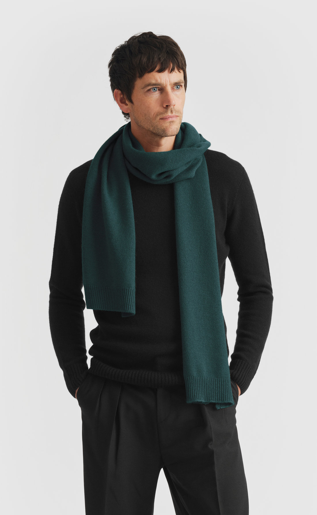 Cashmere Scarf in Malachite