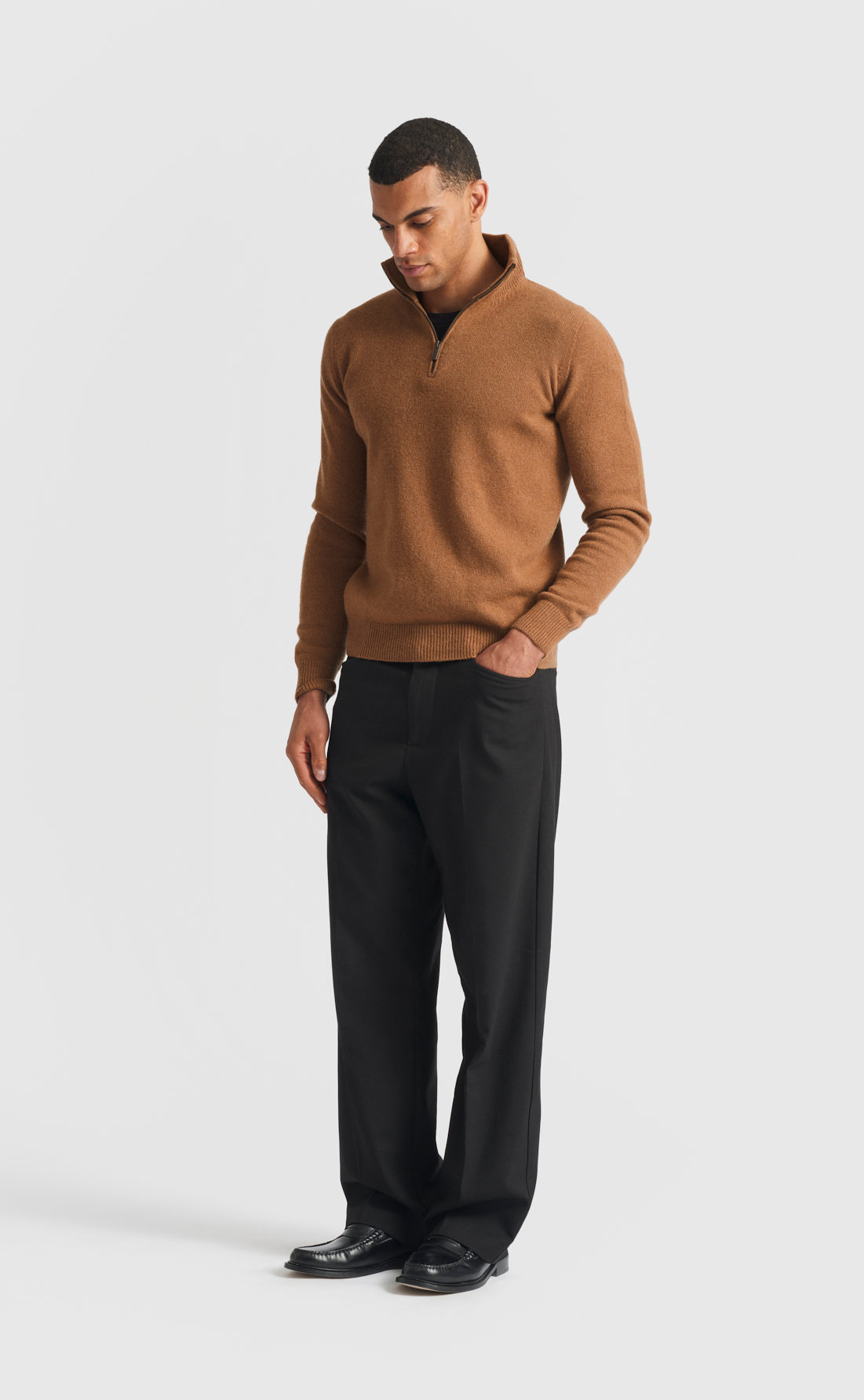 Half-Zip Sweater - Half-Zip Sweater - Hickory