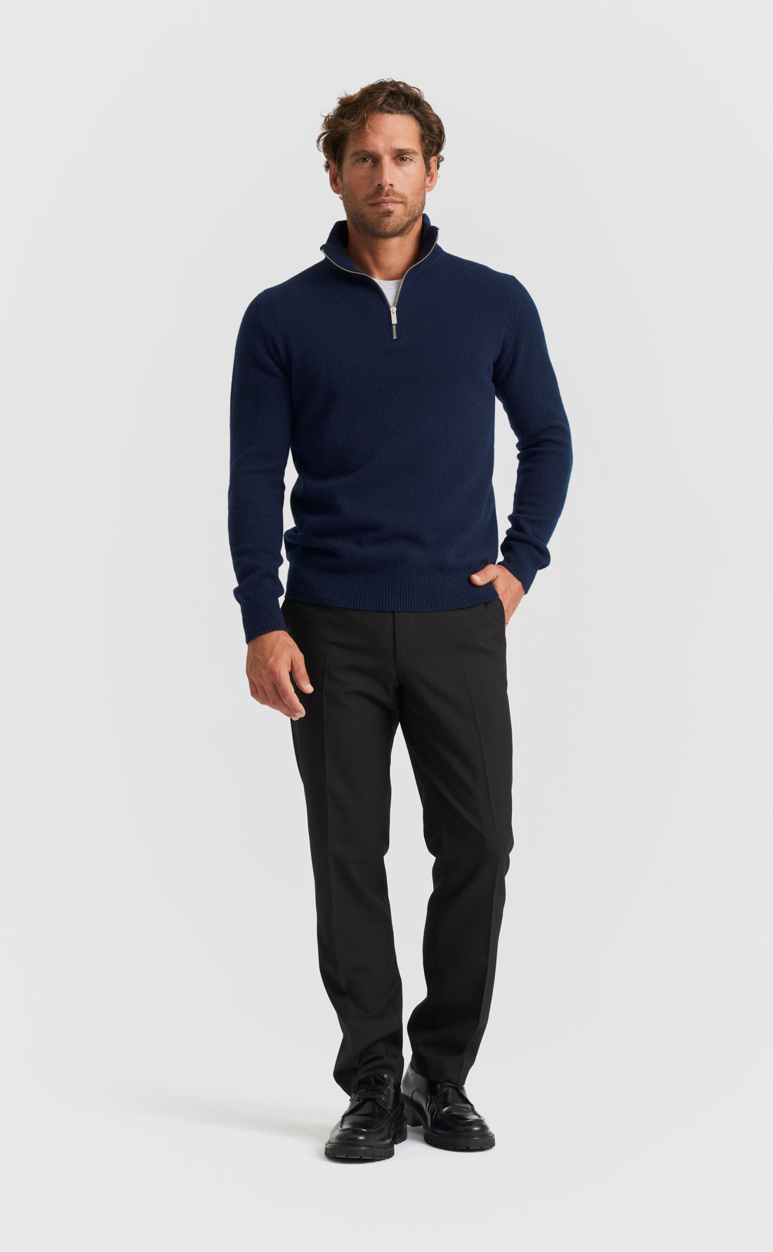 Custom Fitted Half-Zip Sweater Triton | Son of a Tailor