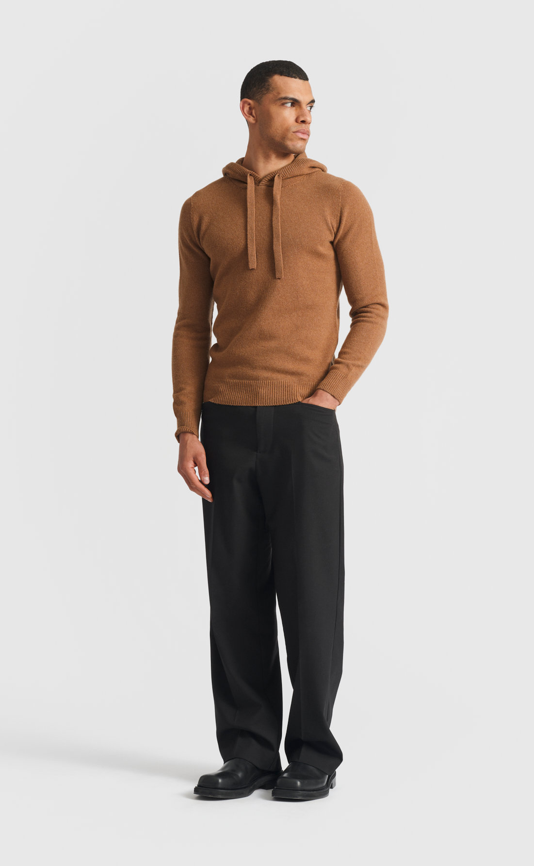 Knitted Hoodie - Knitted Hoodie - Hickory