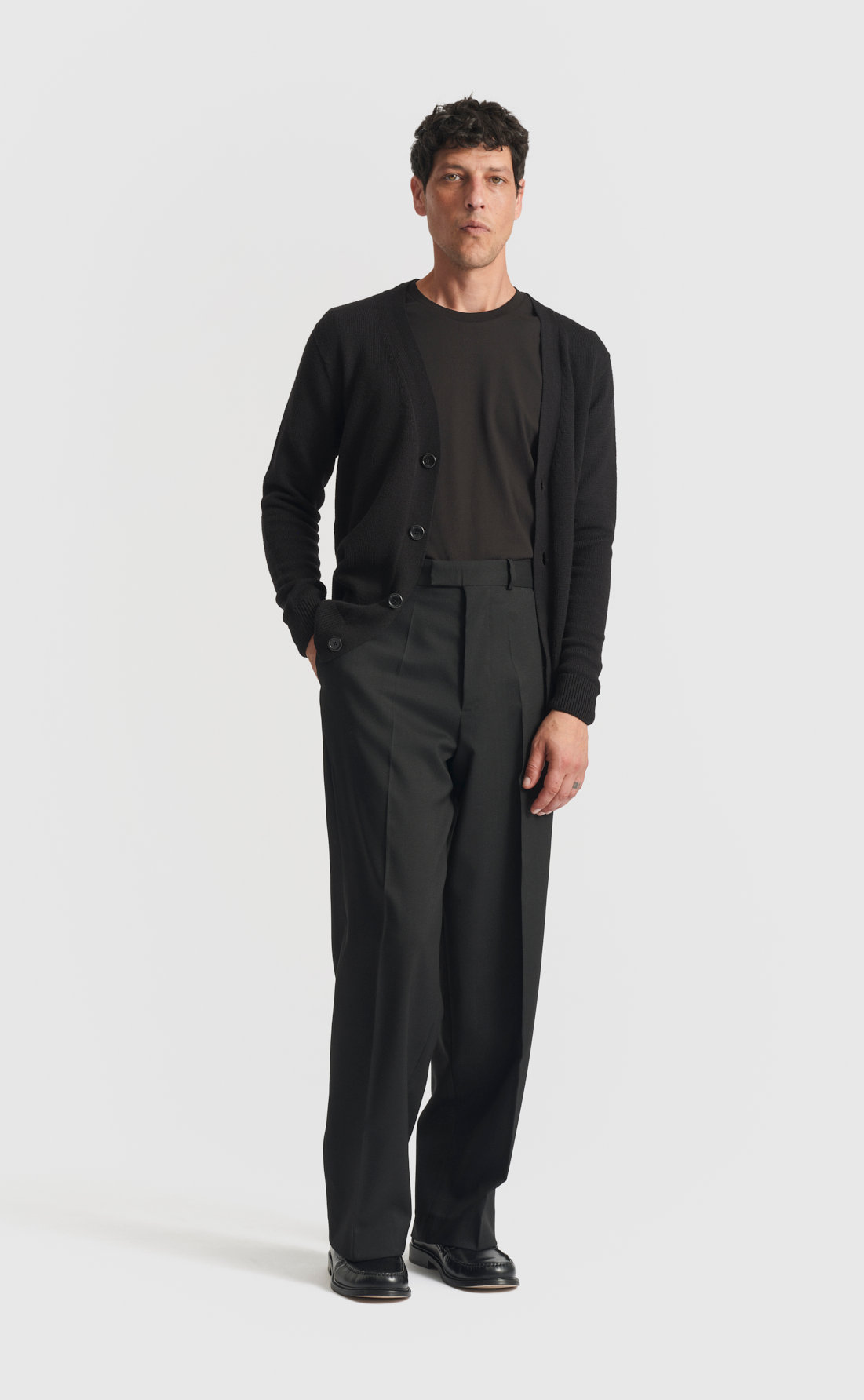 Merino Cardigan - Merino Cardigan - Black