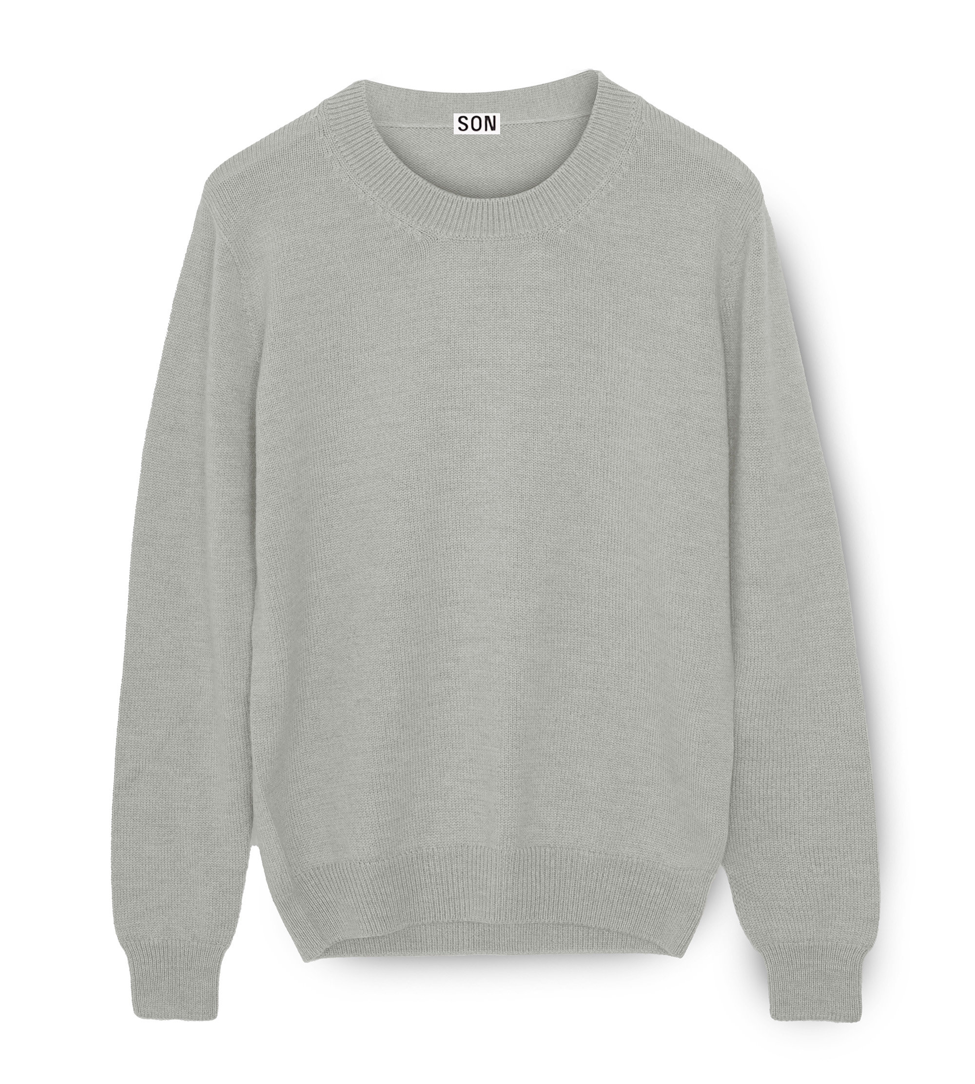 Custom Fitted Merino Sweater Light Grey Melange | Son of a Tailor