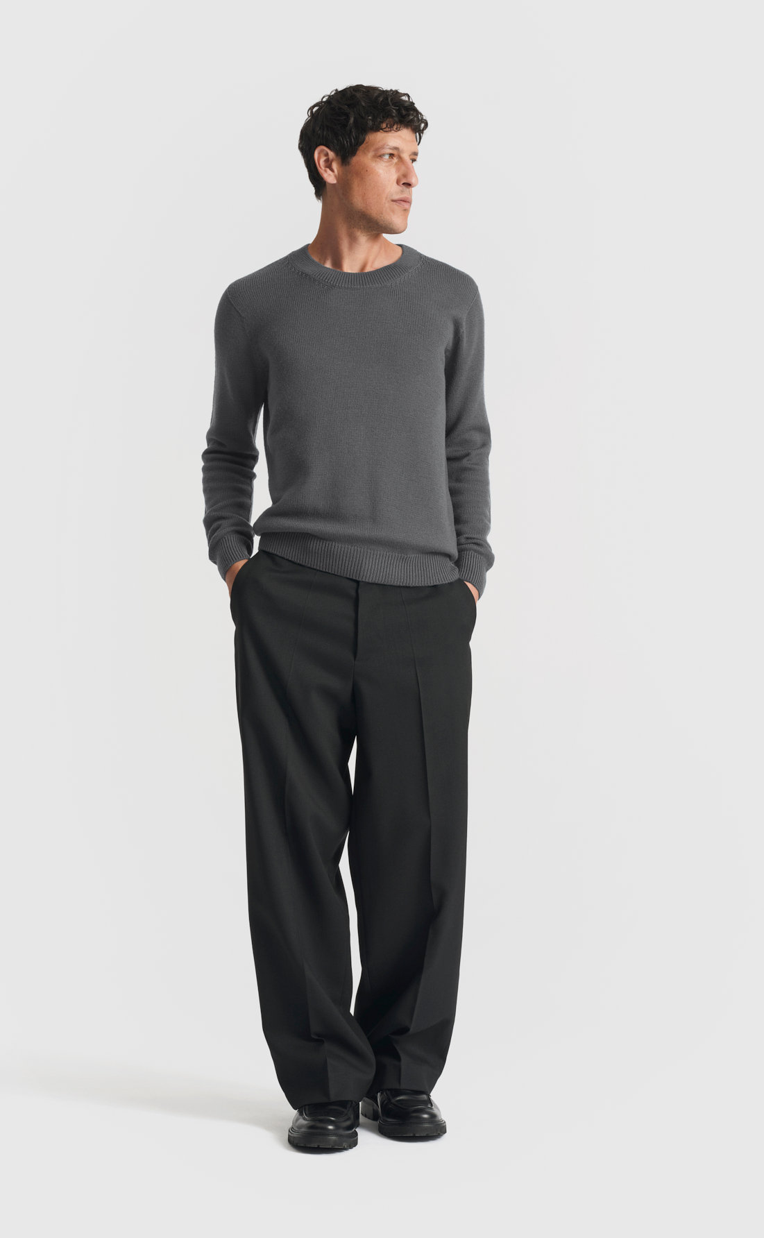 Merino Sweater in Dark Shadow