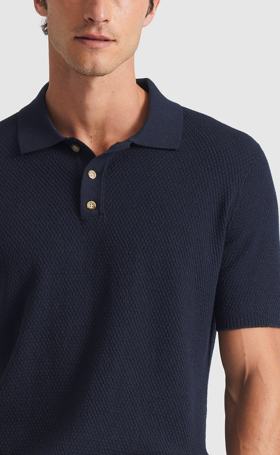 Knit Polo Shirts (Navy) ずとまよ Knit Polo Shirts (Navy) ずとまよ Knit Polo Shirts (Navy