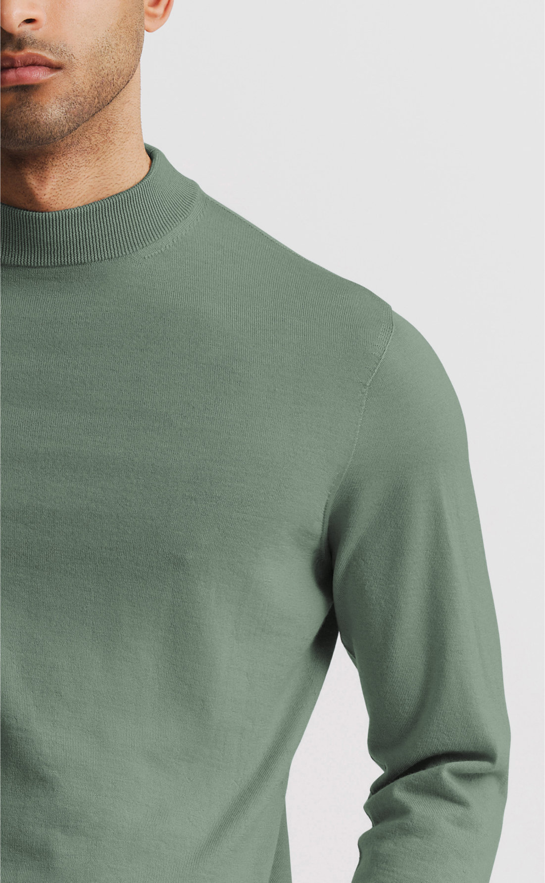 Custom Fitted Hi-Neck Pullover
