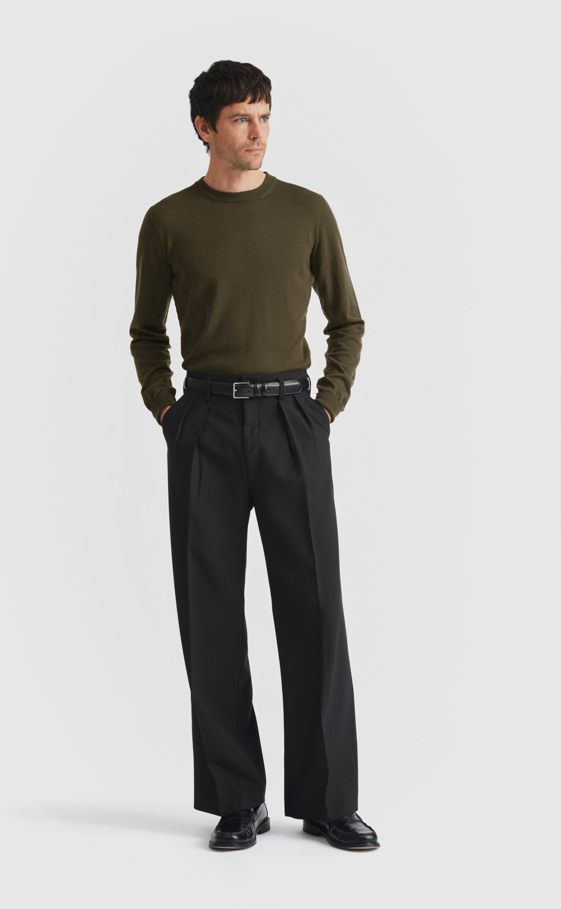 Merino Pullover in Deep Olive