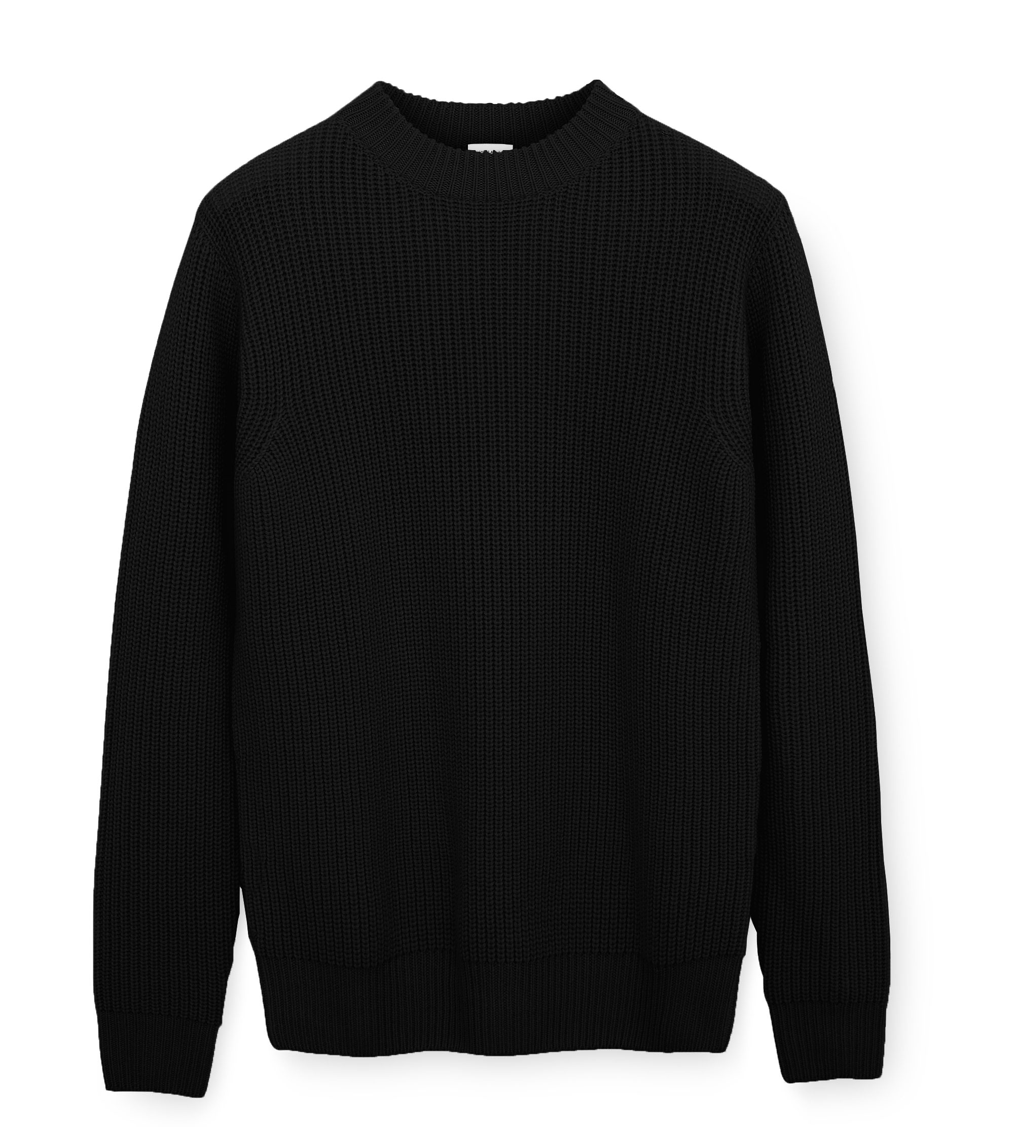 Custom Fitted Heavy Wool Sweater Black | Son of a Tailor