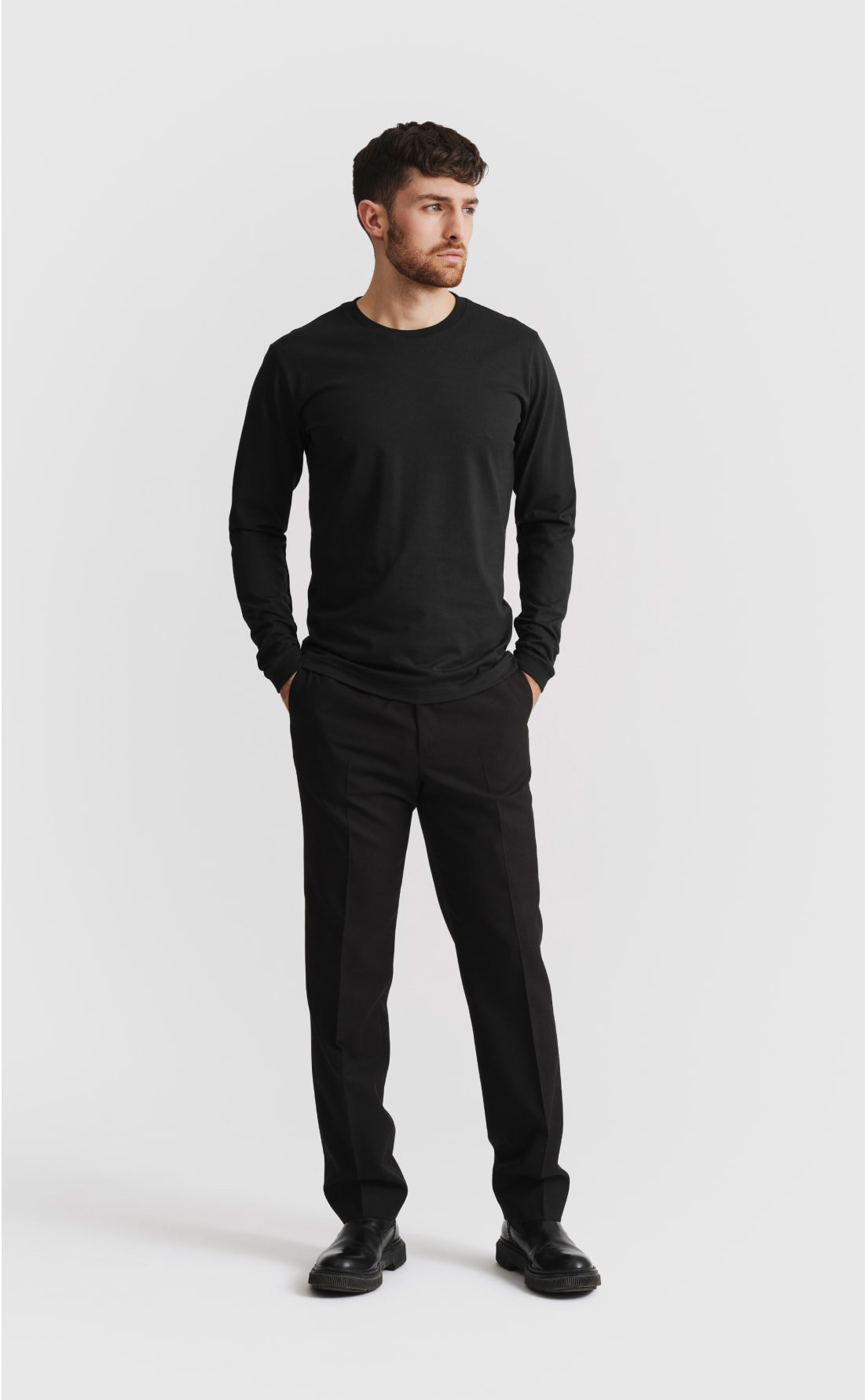 Cotton T-Shirt / Long-Sleeve - Cotton T-Shirt / Long-Sleeve - Black