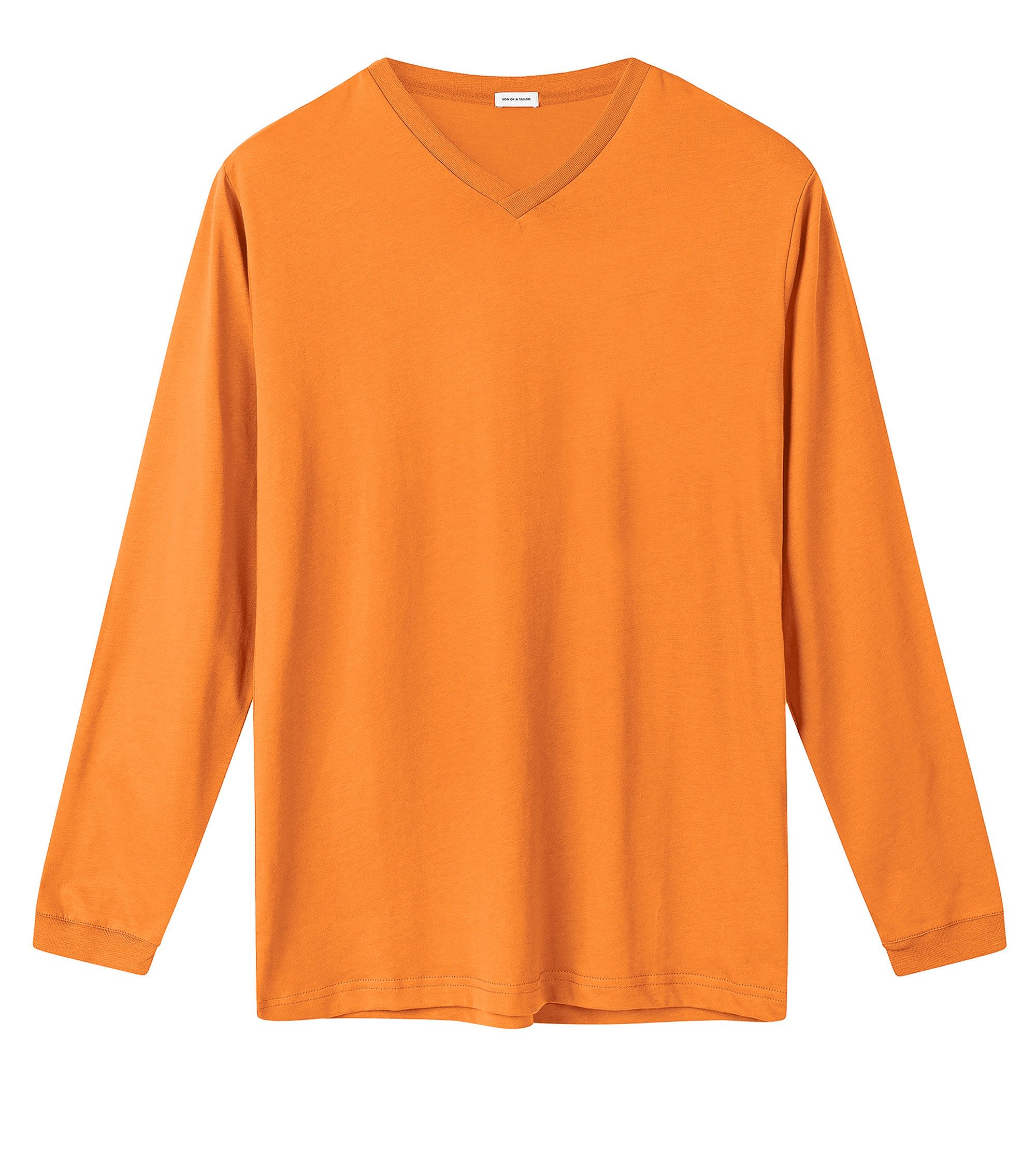 Custom Fitted Cotton T-Shirt / Long-Sleeve Russet Orange