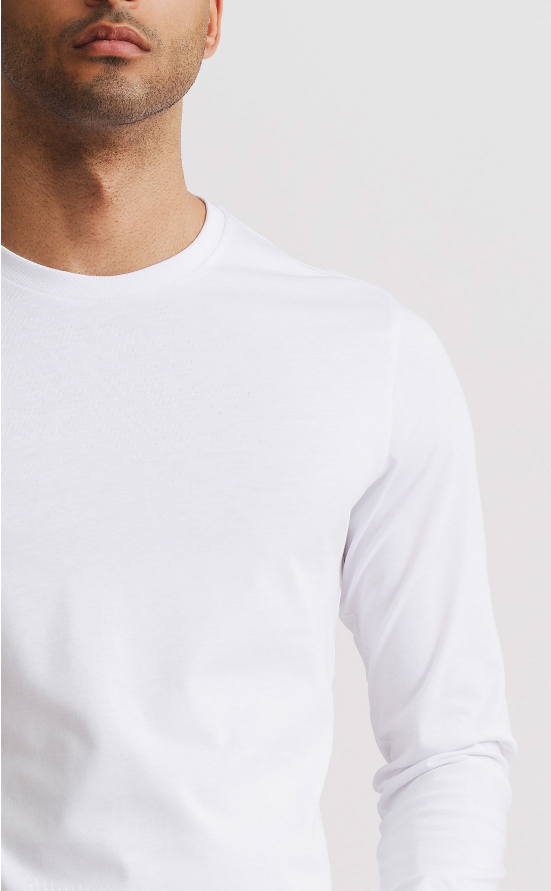 Cotton T-Shirt / Medium Weight / LS in White