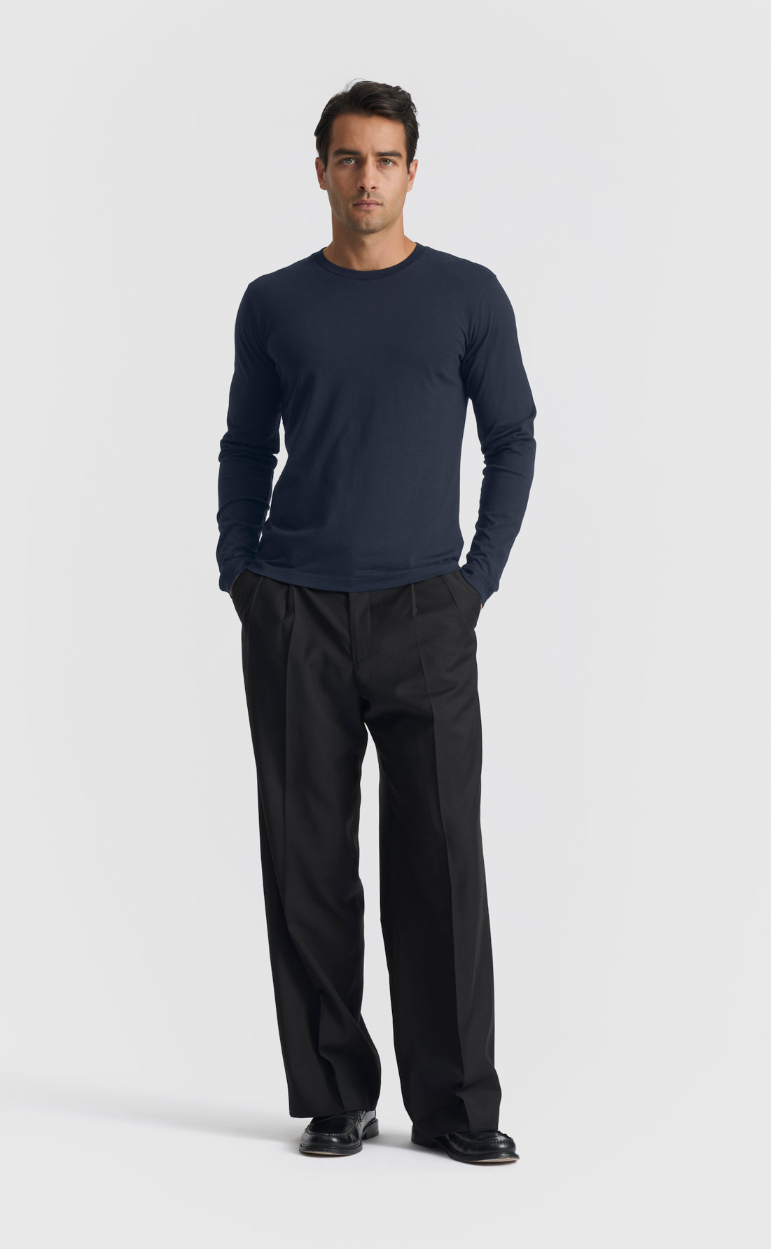 Cotton T-Shirt / Heavy Weight / LS in Deep Blue