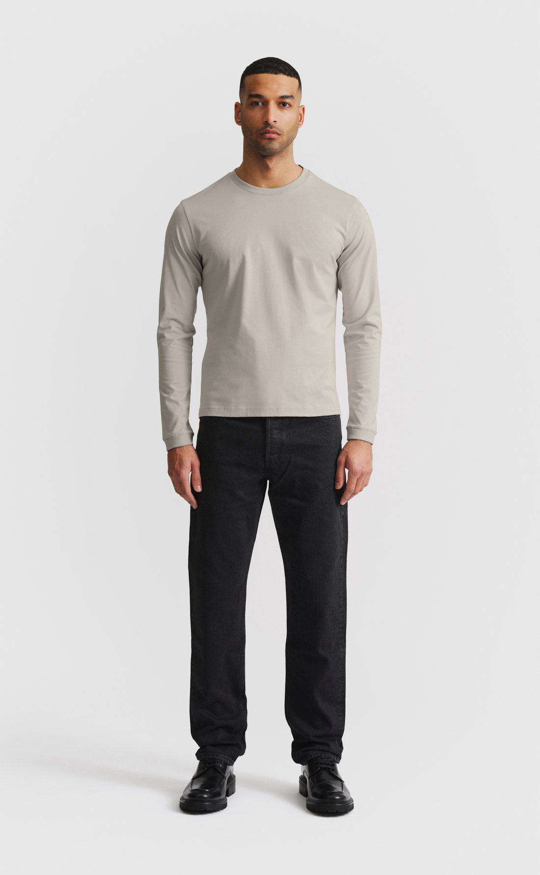 Cotton T-Shirt / Heavy Weight / LS in Ghost Grey