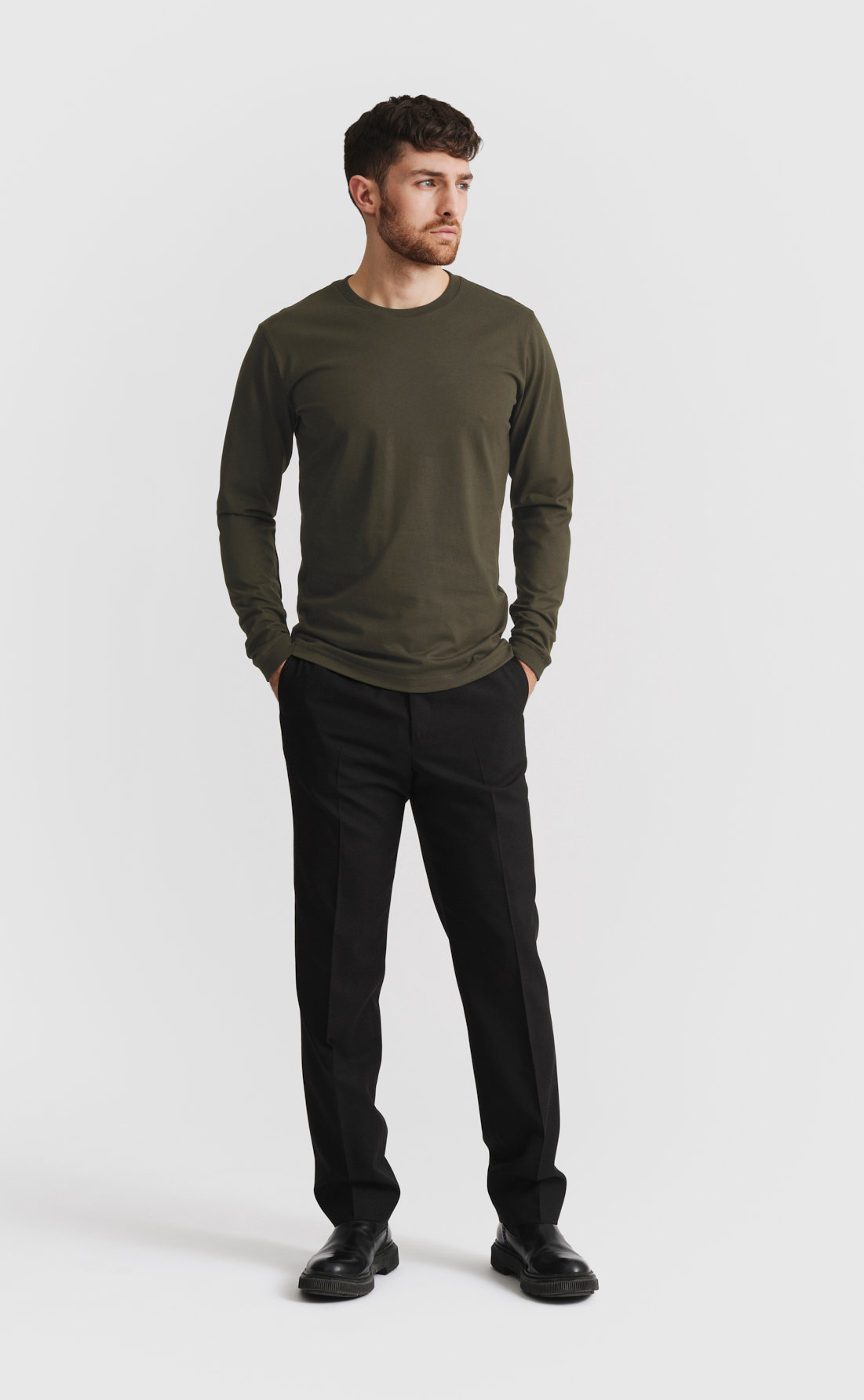 Cotton T-Shirt / Heavy Weight / LS in Grape Leaf