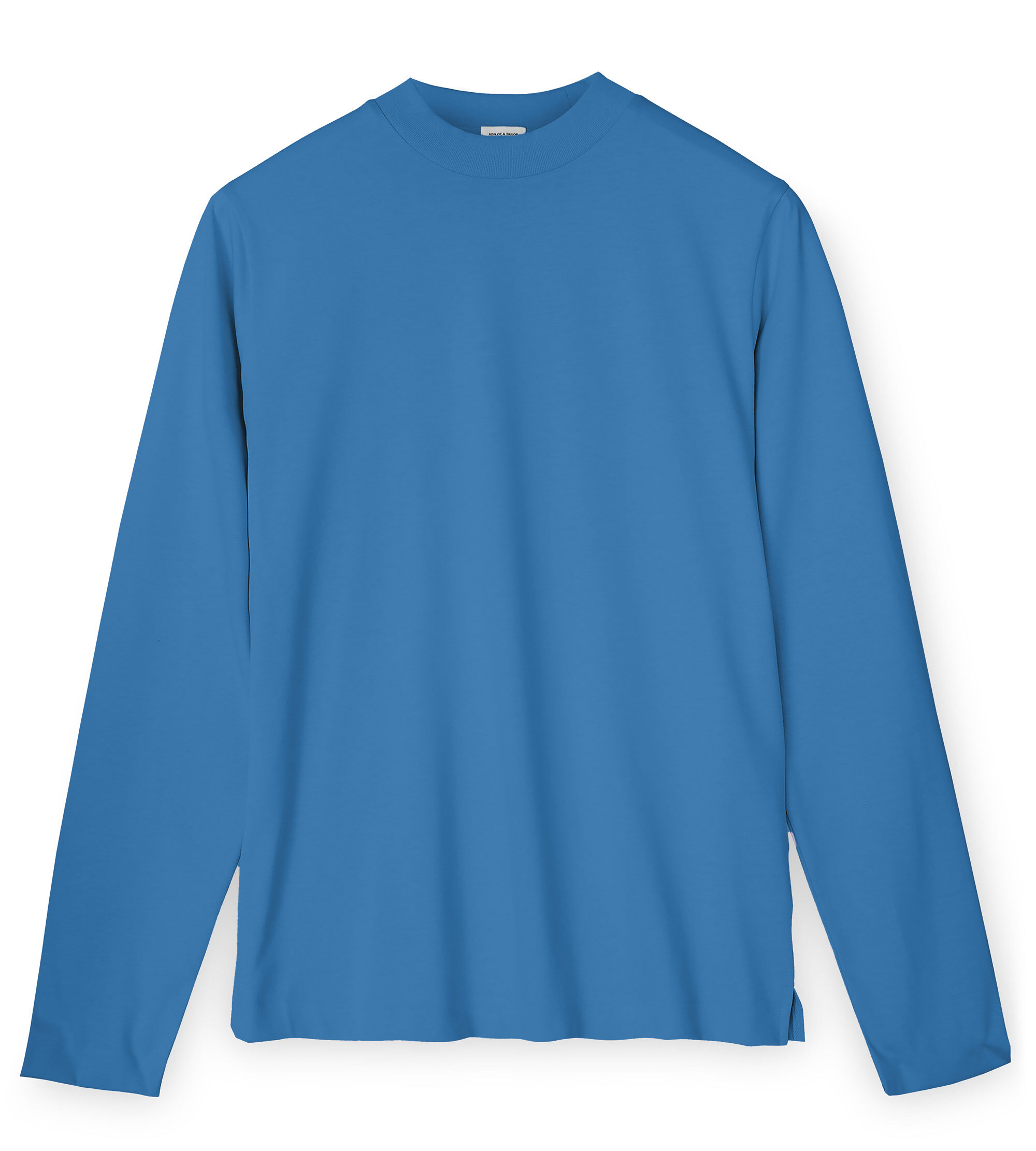 Custom Fitted Cotton Hi Neck Long Sleeve Palace Blue Son of a Tailor