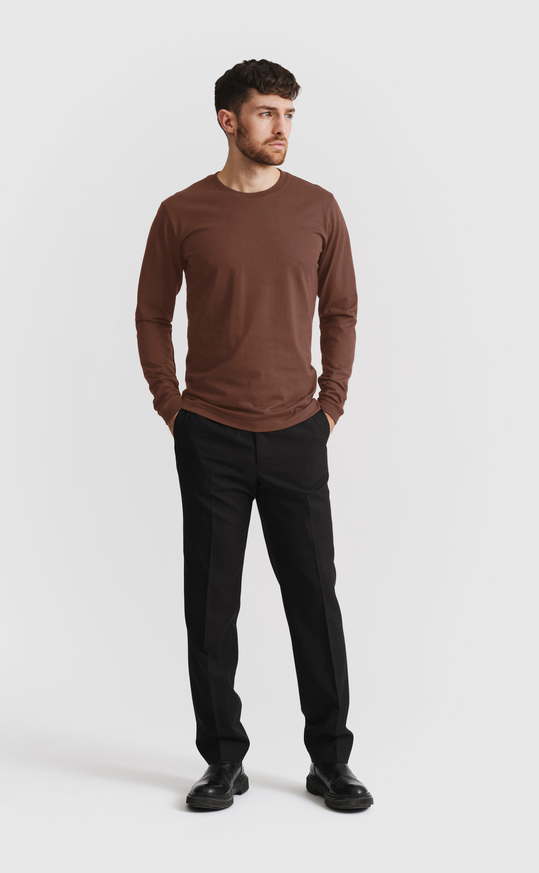Cotton T-Shirt / Heavy Weight / LS in Mink