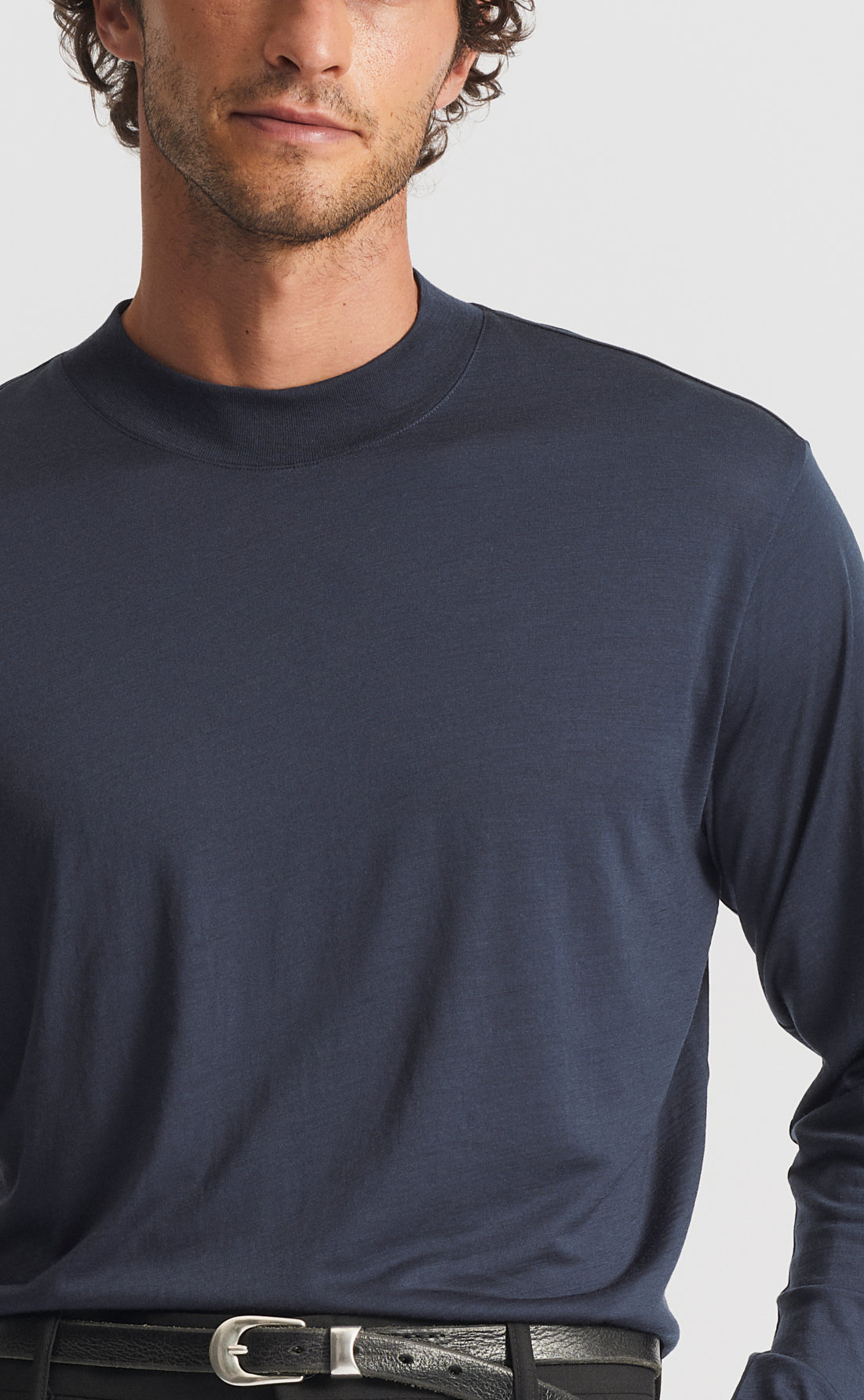 Custom Fitted Wool Hi-Neck T-Shirt / Long-Sleeve | Son of a Tailor