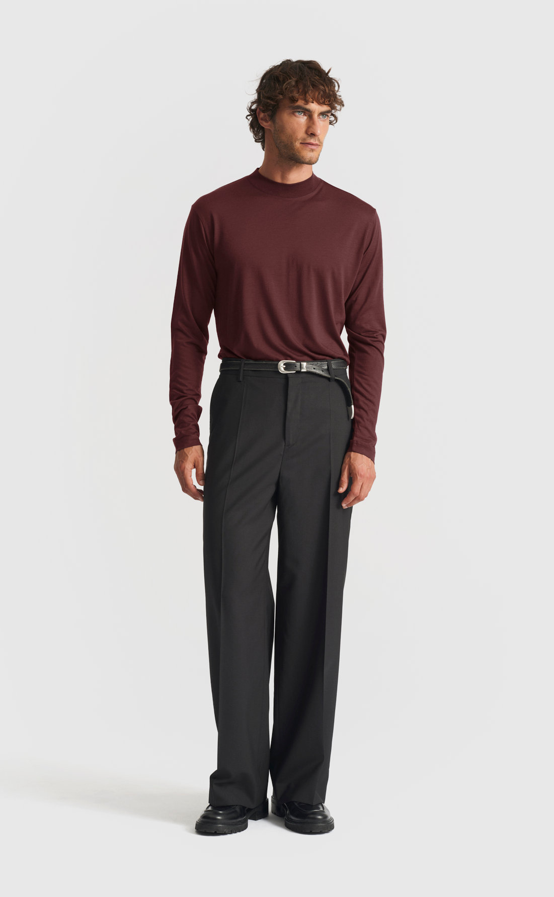 Wool Hi-Neck T-Shirt / Long-sleeve in Andorra