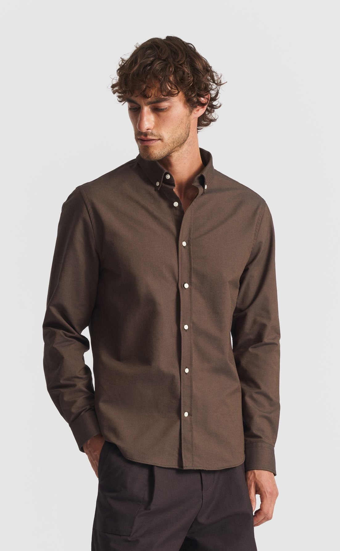 Men's Classic Fit Button-Down Oxford Shirt - Premium Cotton Blend Spread Collar Long Sleeve Dress Shirt