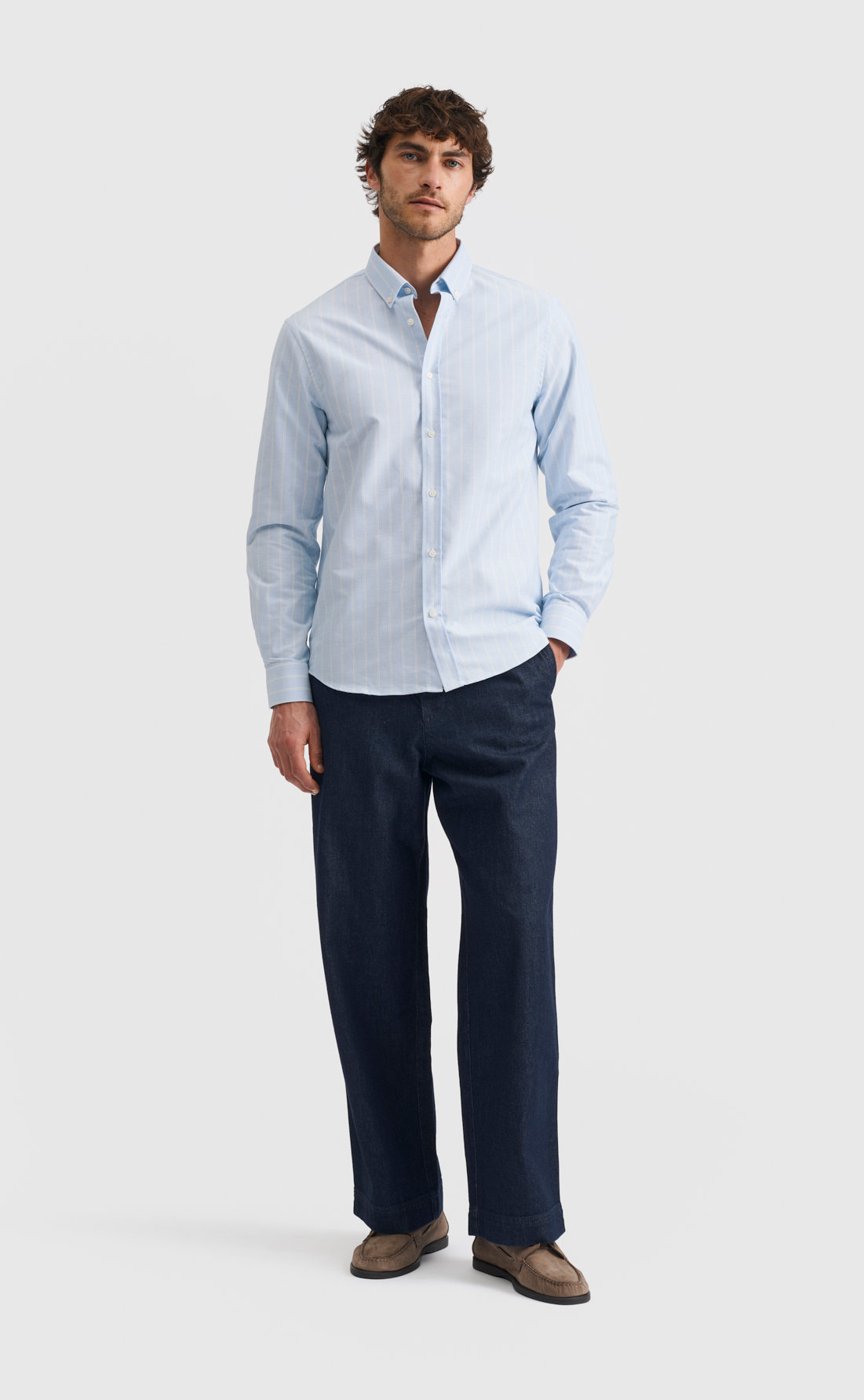 Oxford Shirt in Skywash Stripe