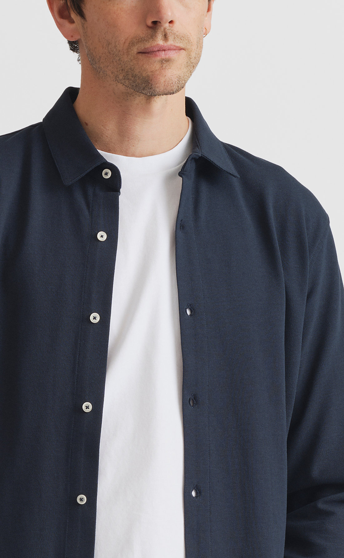 straight hem dress shirts Straight Hem Shirt in Grey SVRN