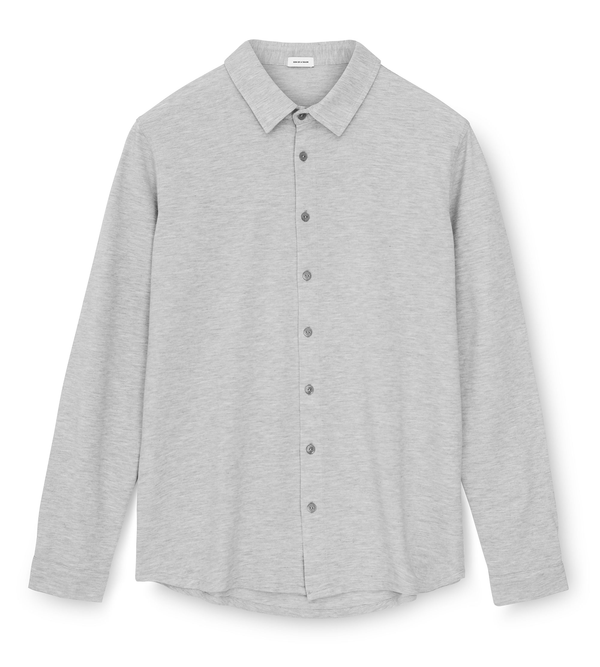 Custom Fitted Pique Shirt Light Grey | Son of a Tailor