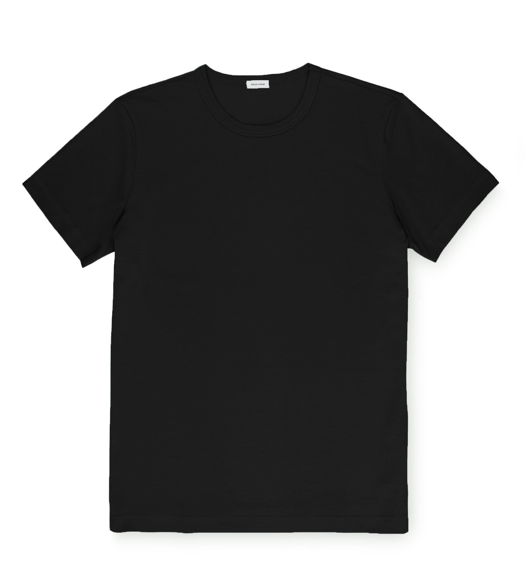 Custom Fitted Pique T-Shirt Black | Son of a Tailor