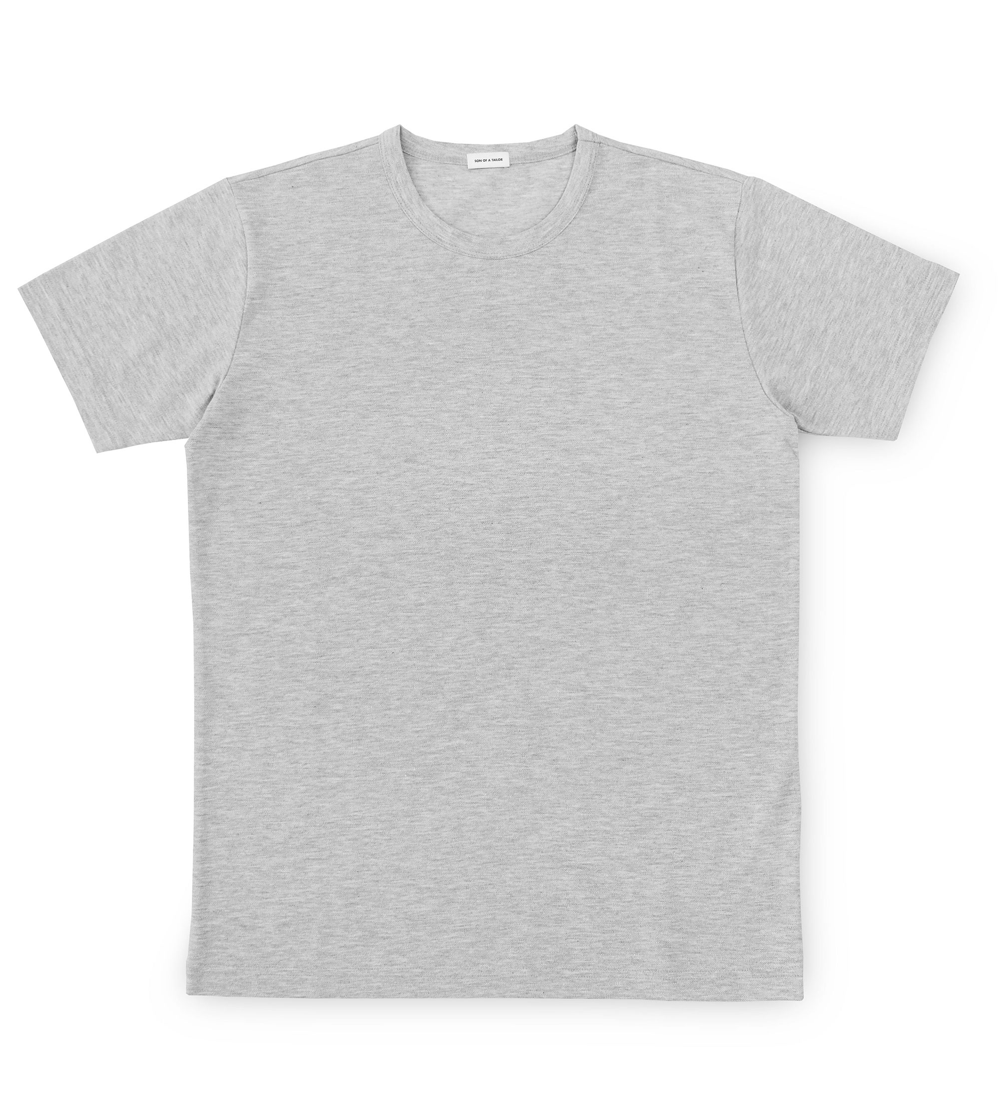 Custom Fitted Pique T-Shirt Light Grey | Son of a Tailor