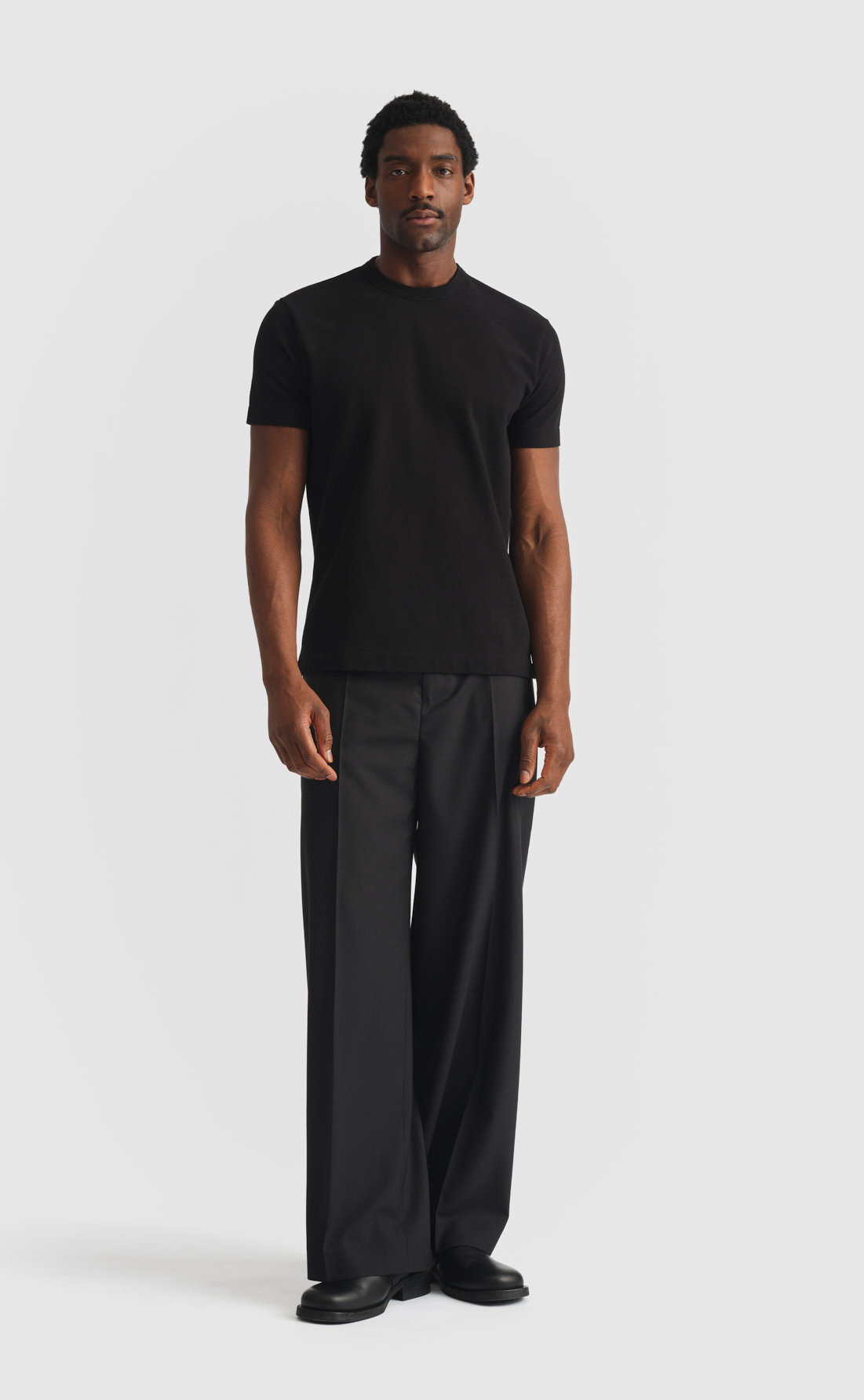 Pique T-Shirt in Black