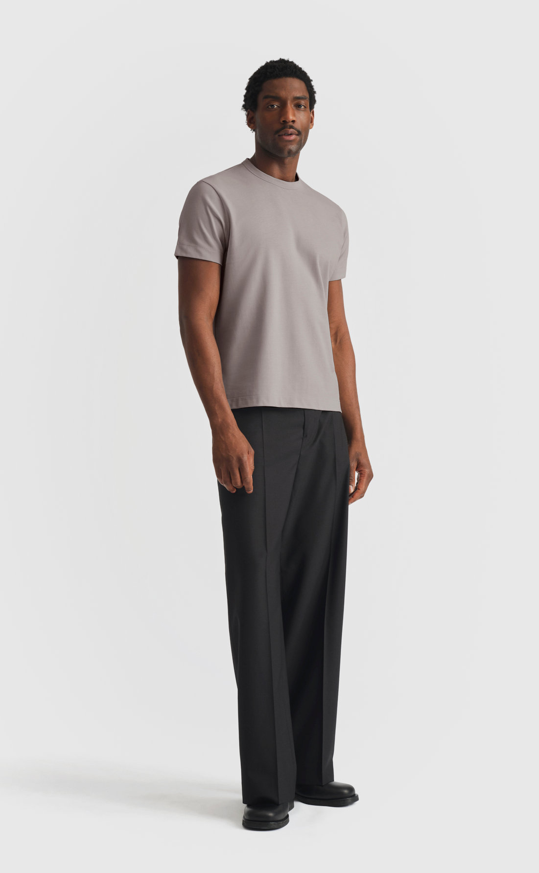 Pique T-Shirt in Zinc