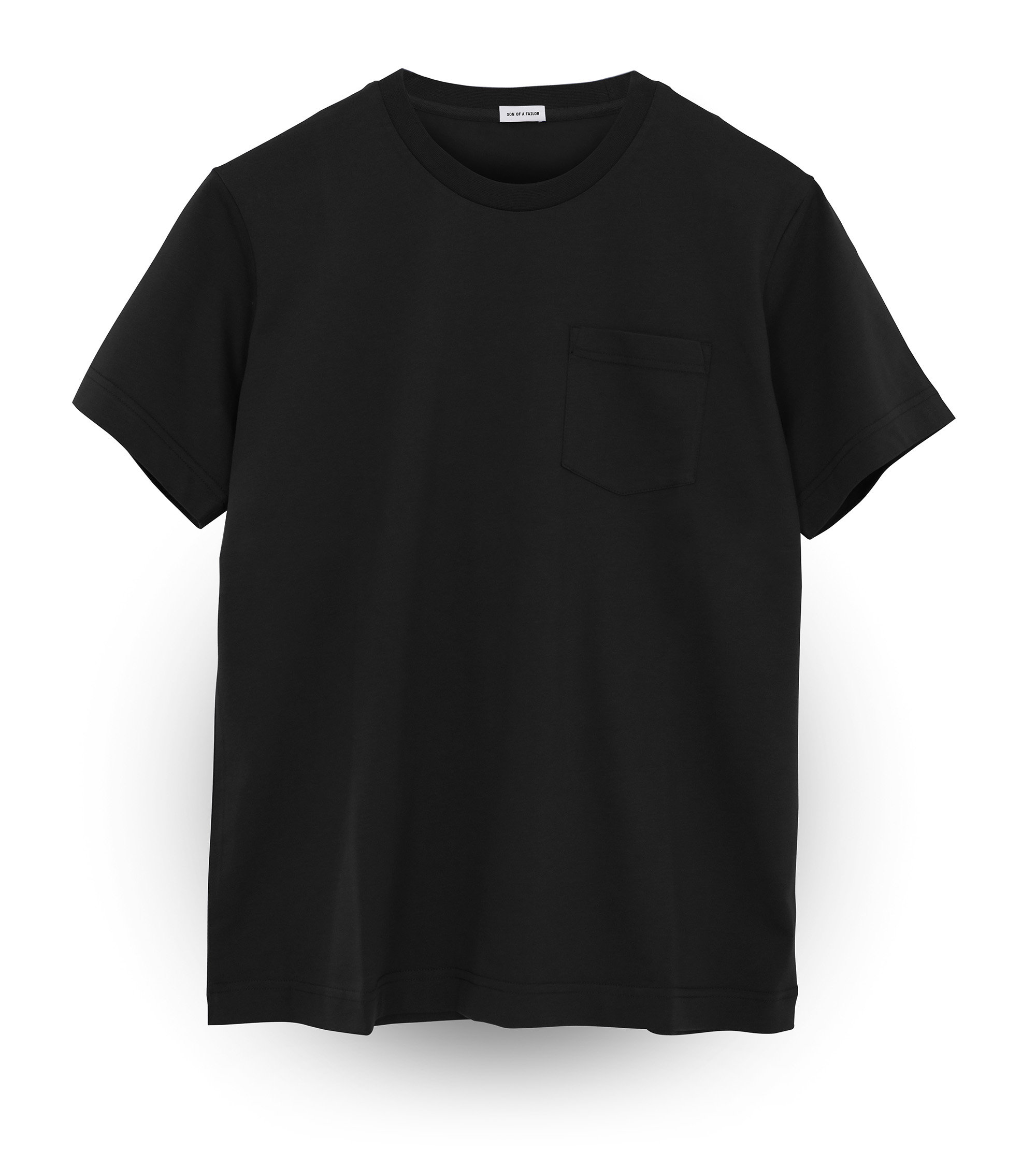 Custom Fitted Cotton Pocket T-Shirt Black | Son of a Tailor