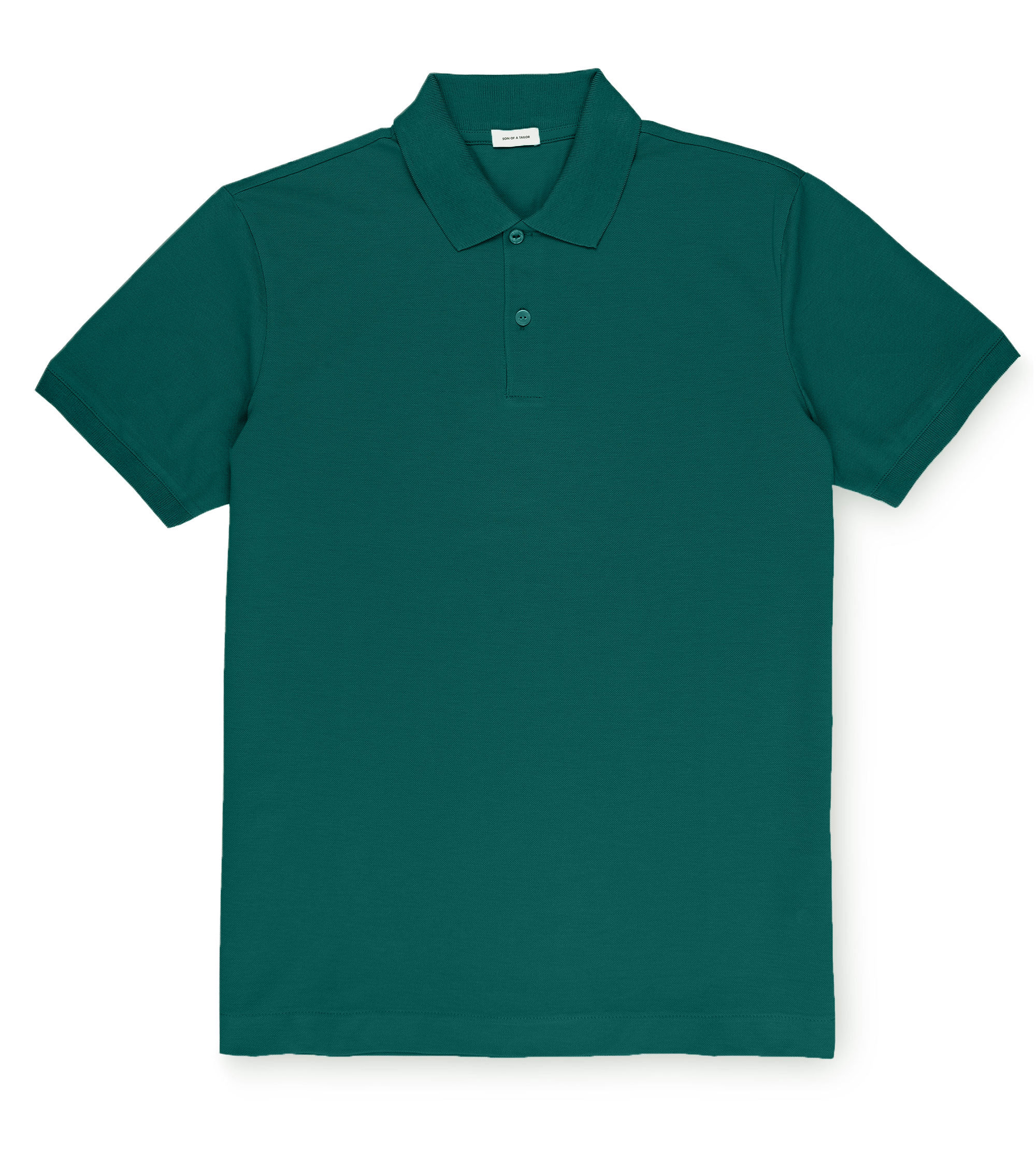 Custom Fitted Pique Polo Shirt Clear Teal | Son of a Tailor