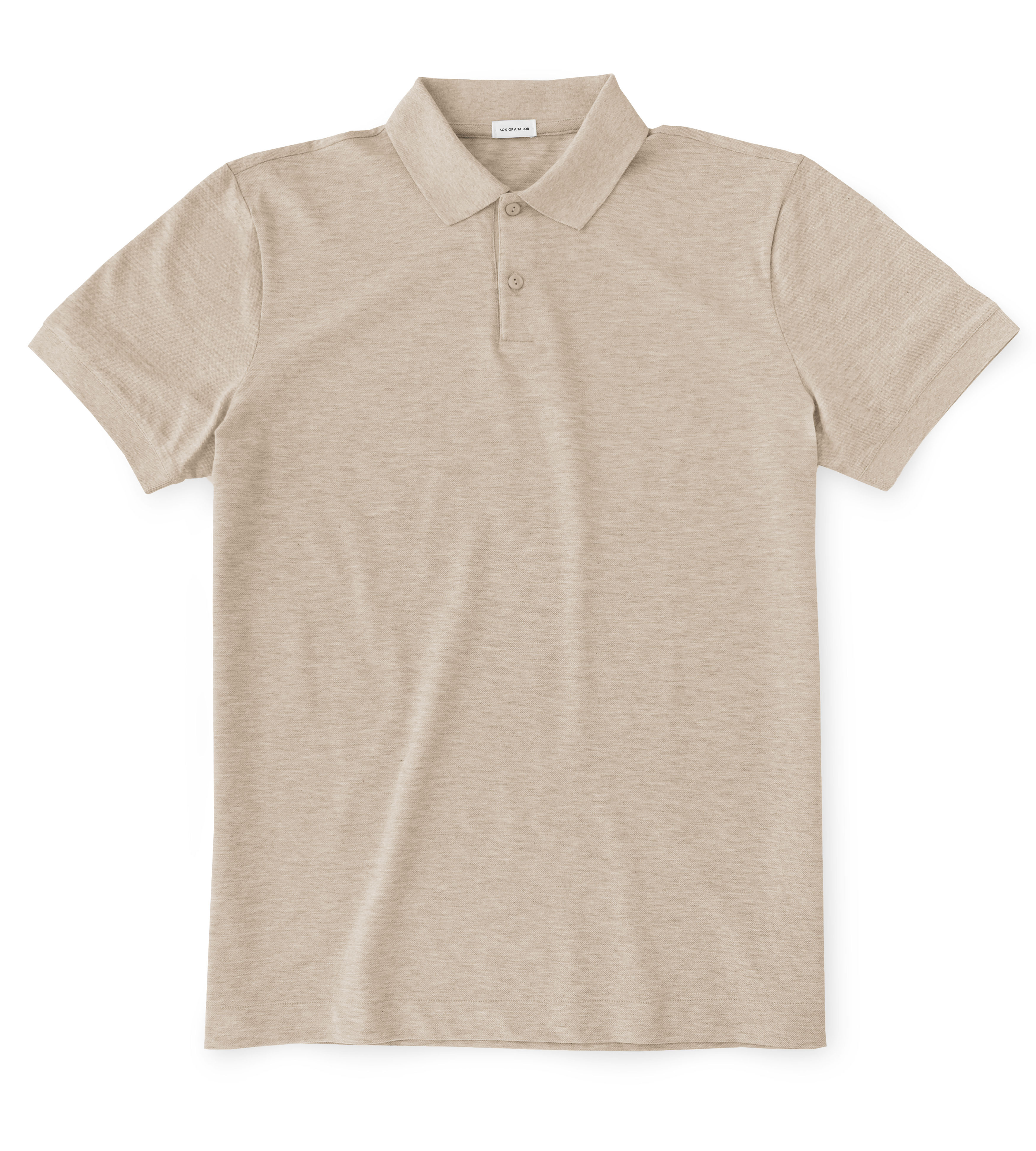 Custom Fitted Pique Polo Shirt Desert | Son of a Tailor