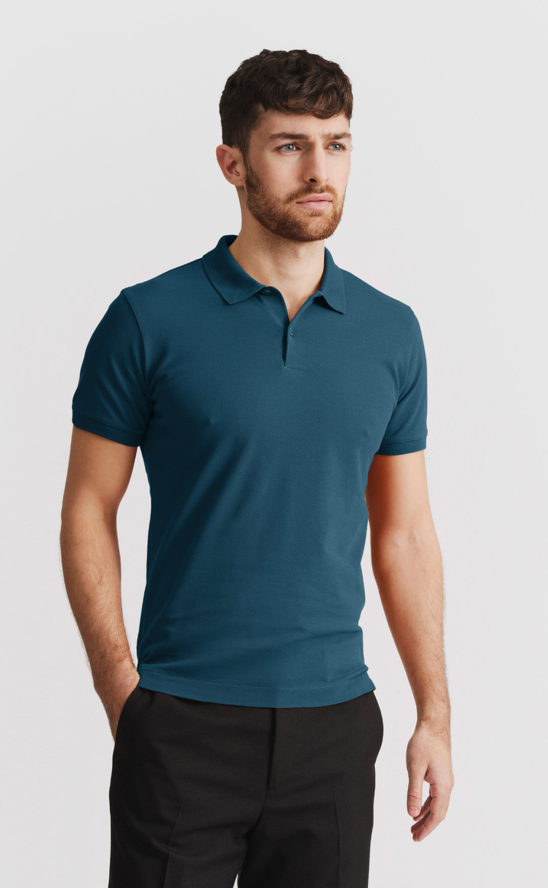 Custom Fitted Pique Polo Petrol | Son of a